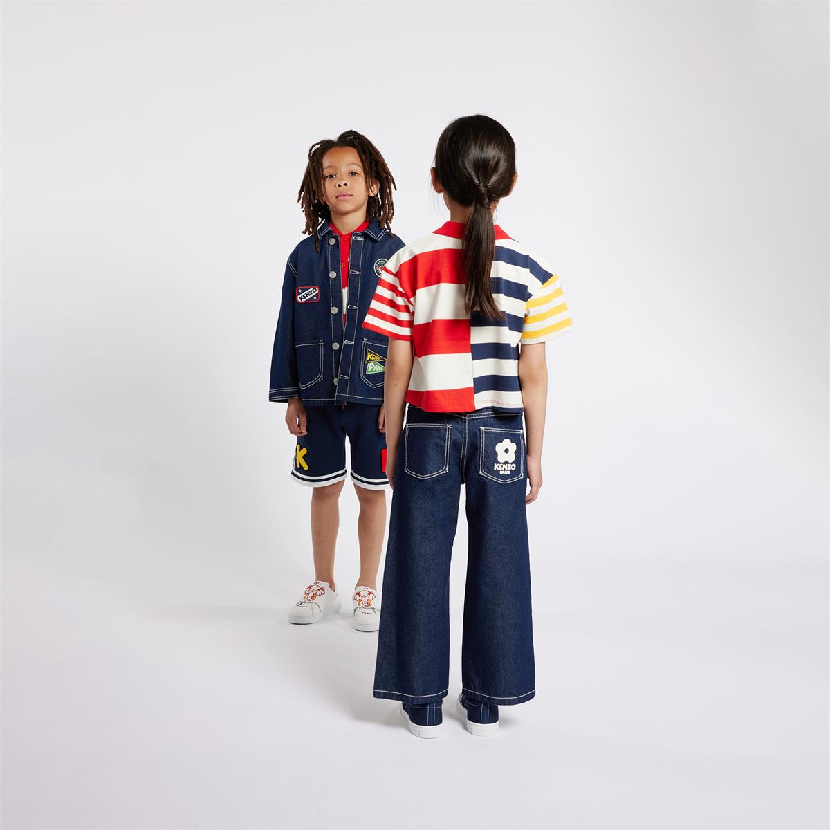 Girls Red Stripes Cotton Polo Shirt