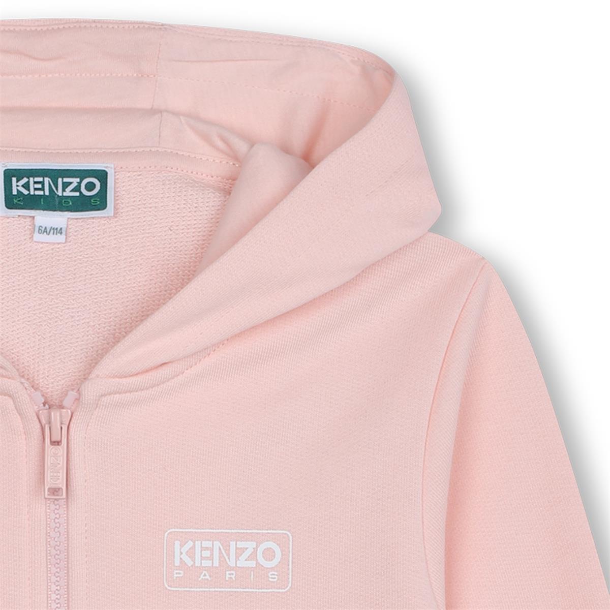 Boys & Girls Pink Cotton Zip-Up Top