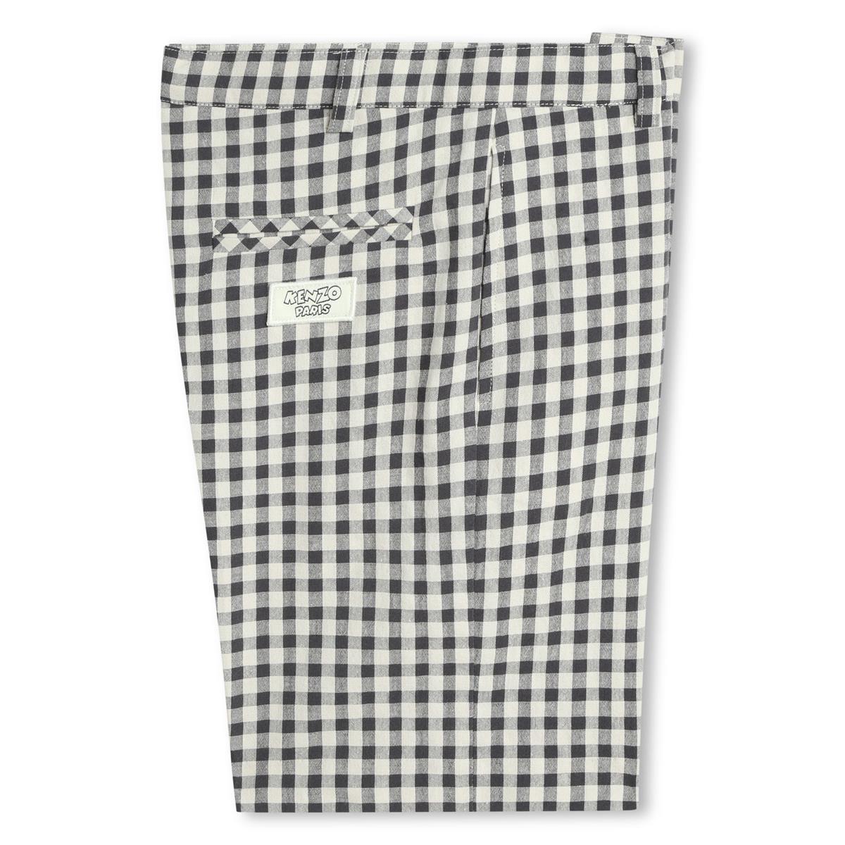 Boys & Girls Grey Check Shorts