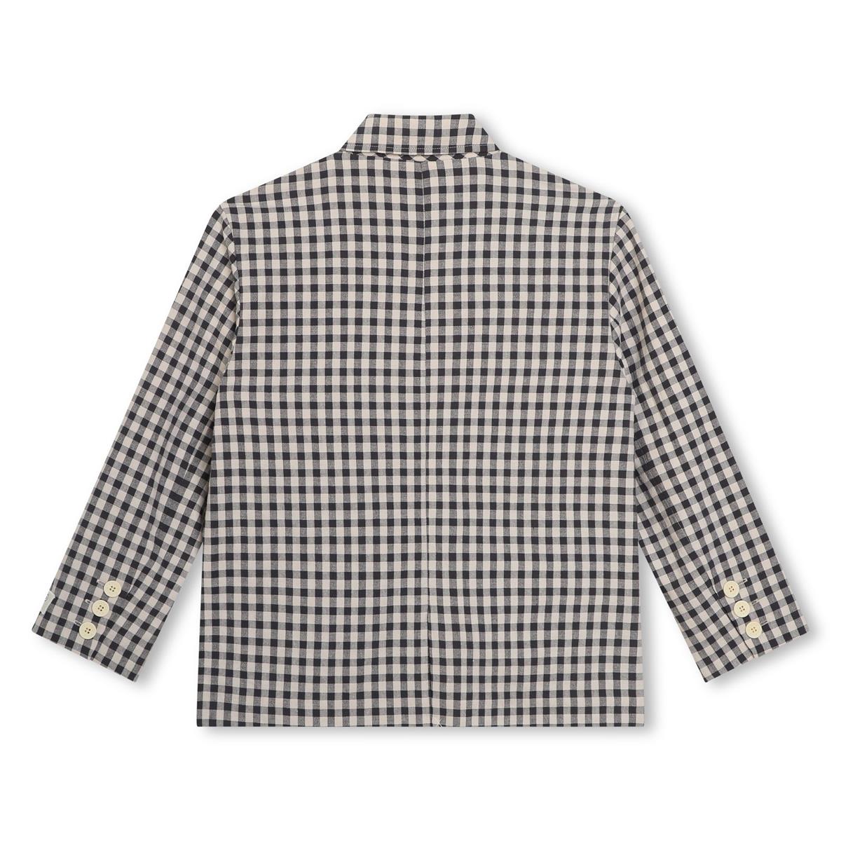 Boys Grey Check Coat