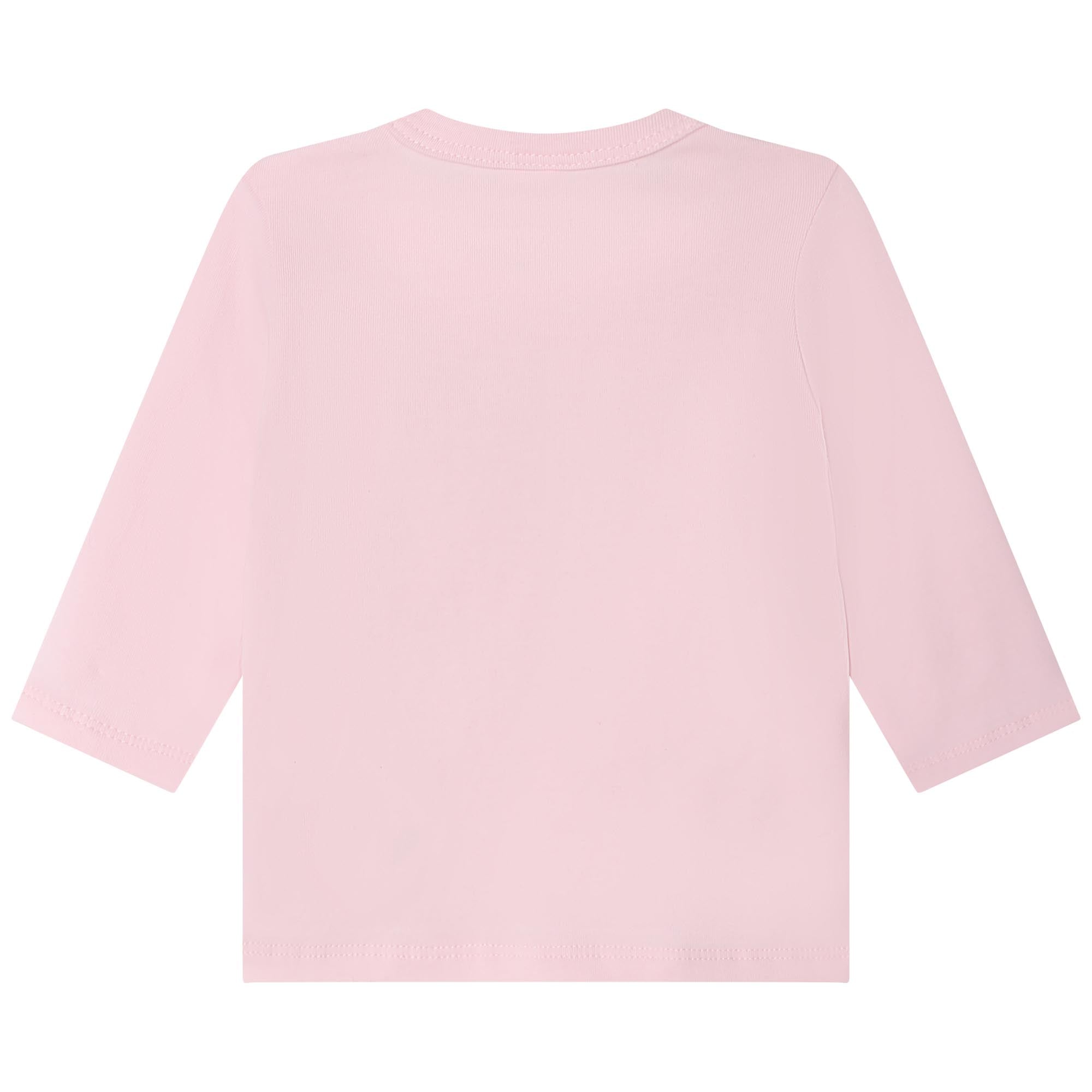 Baby Girls Pink Elephant Cotton T-Shirt