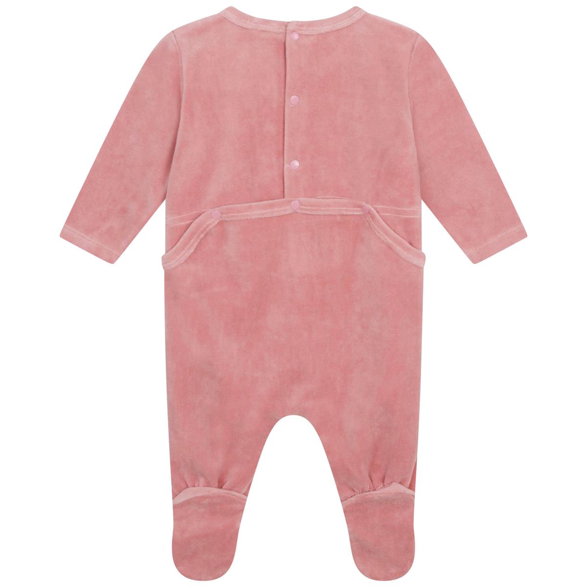 Baby Girls Pink Logo Babysuit
