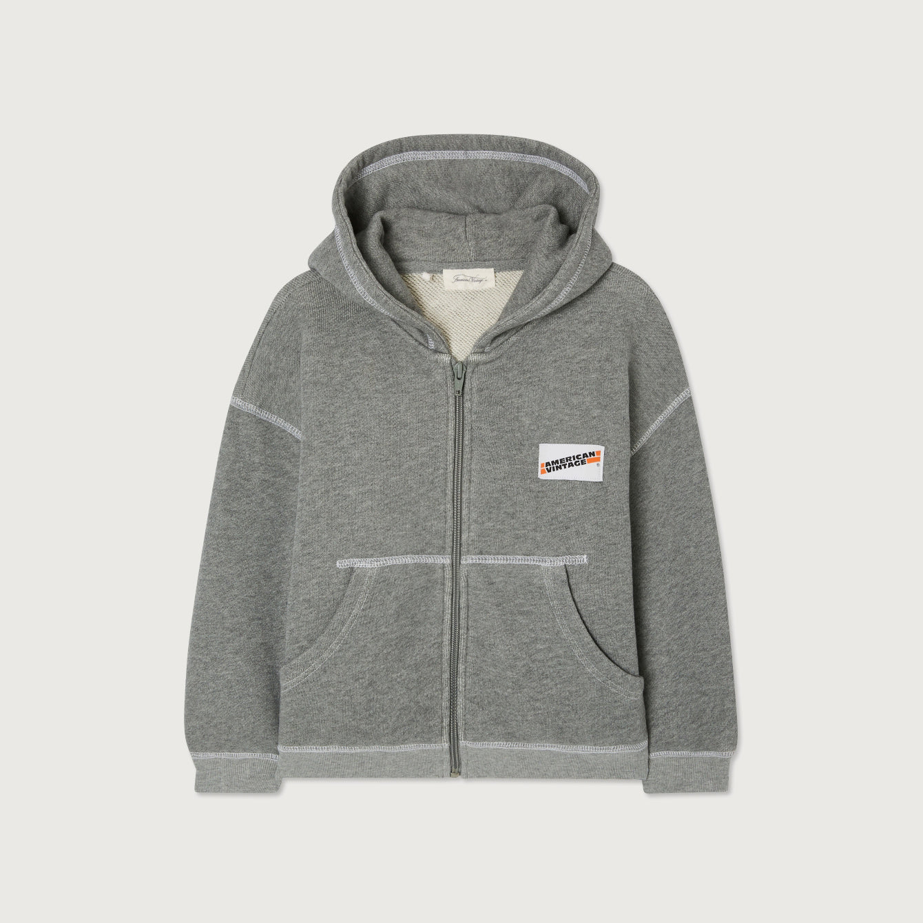 Boys & Girls Grey Hooded Zip-Up Top