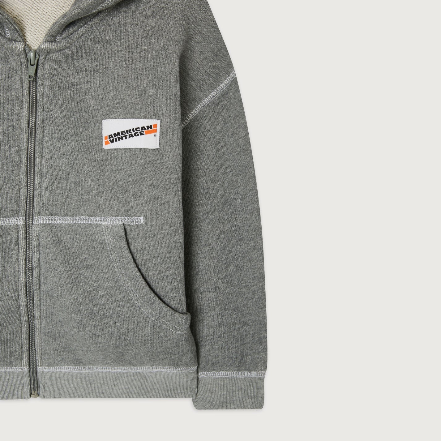 Boys & Girls Grey Hooded Zip-Up Top
