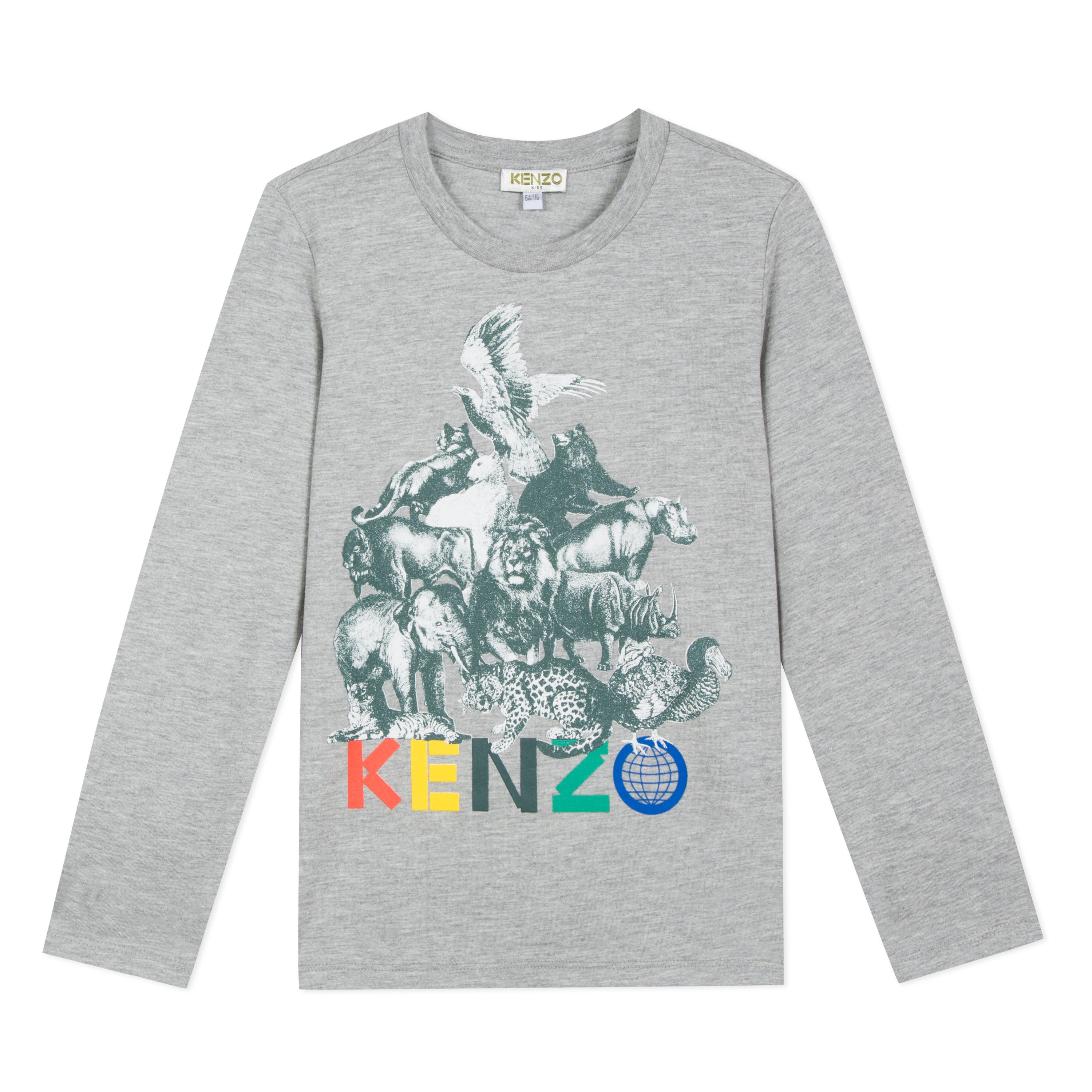 Boys Grey Printing Cotton Top