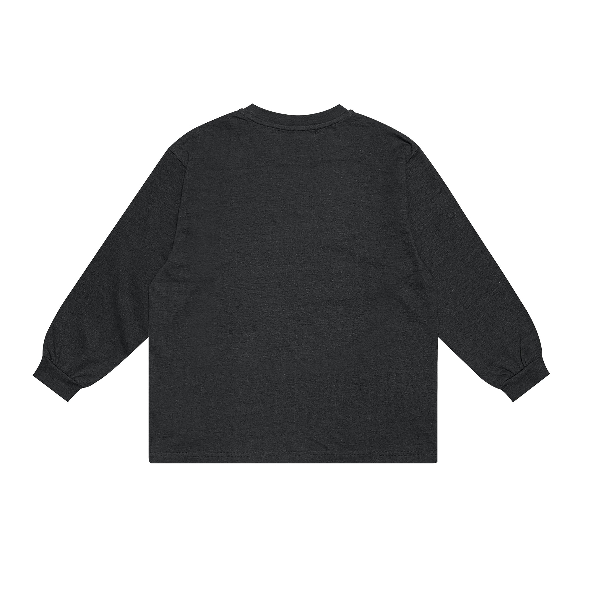 Boys & Girls Black Cotton Long Sleeves T-Shirt