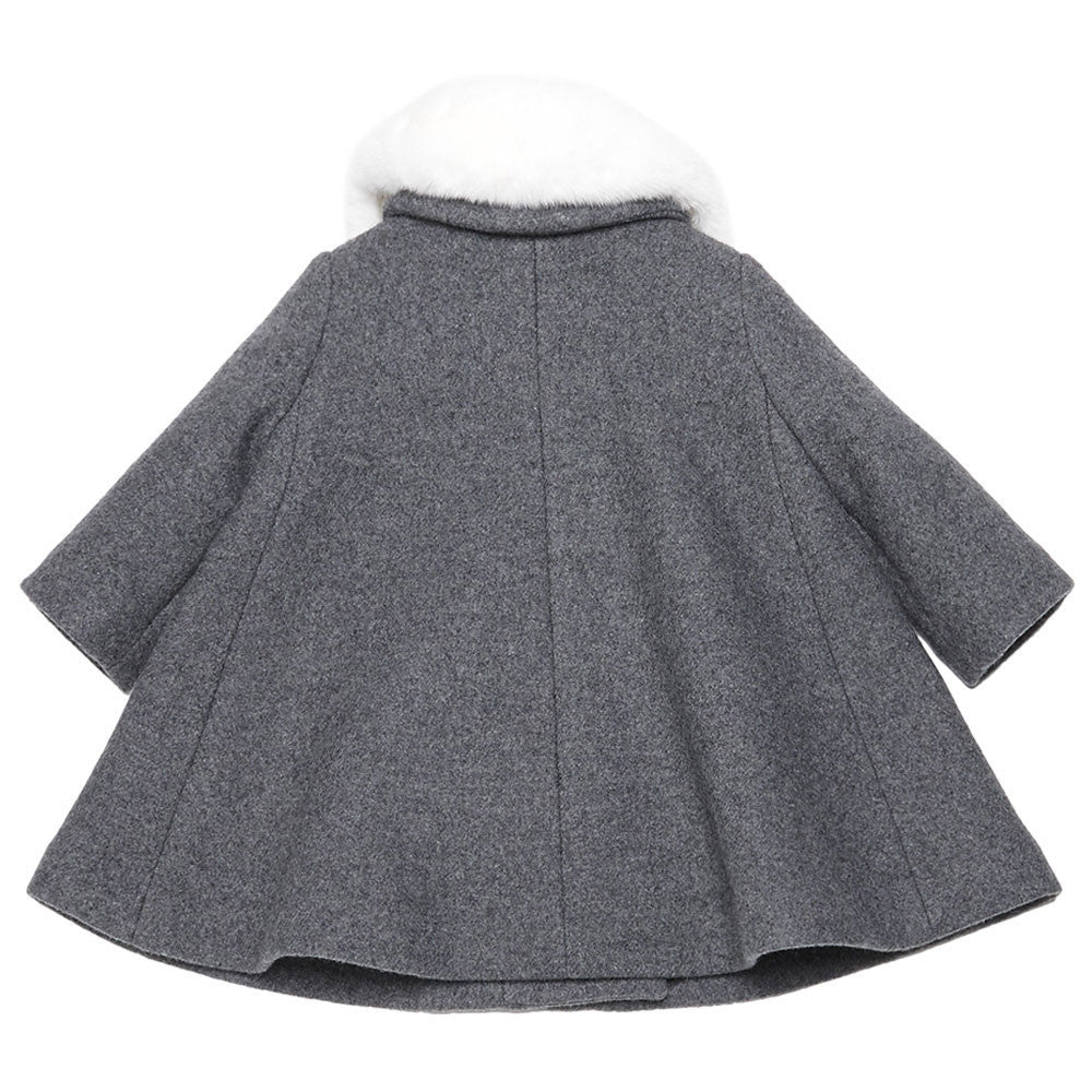 Baby Girls Grey Wool & Cashmere Coat