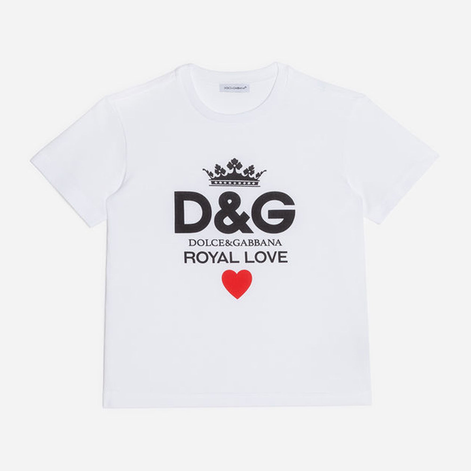 Girls White "DG" Cotton T-shirt