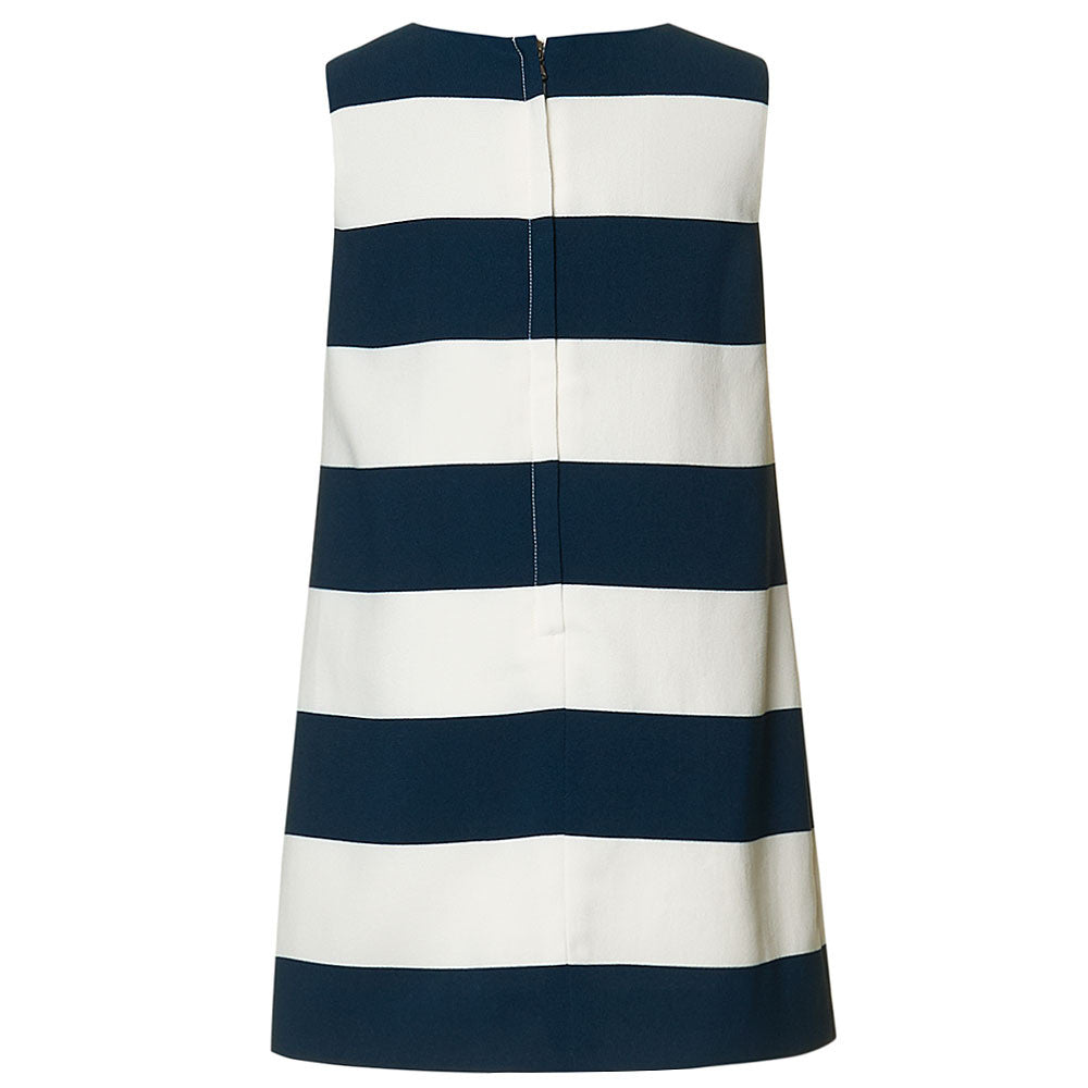 Girls Blue &White striped Dresses With Cherry - CÉMAROSE | Children's Fashion Store - 2