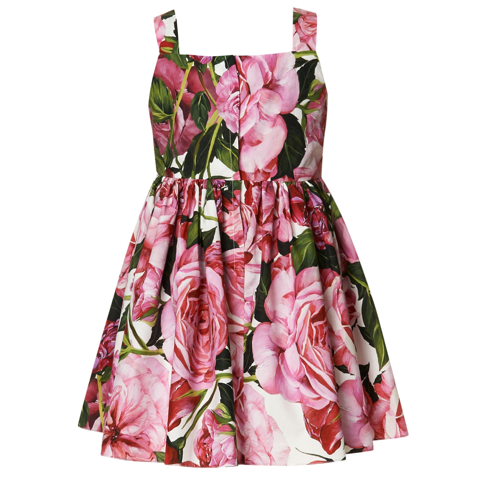 Girls Pink Flower Printed Trims Cotton Dress - CÉMAROSE | Children's Fashion Store - 2