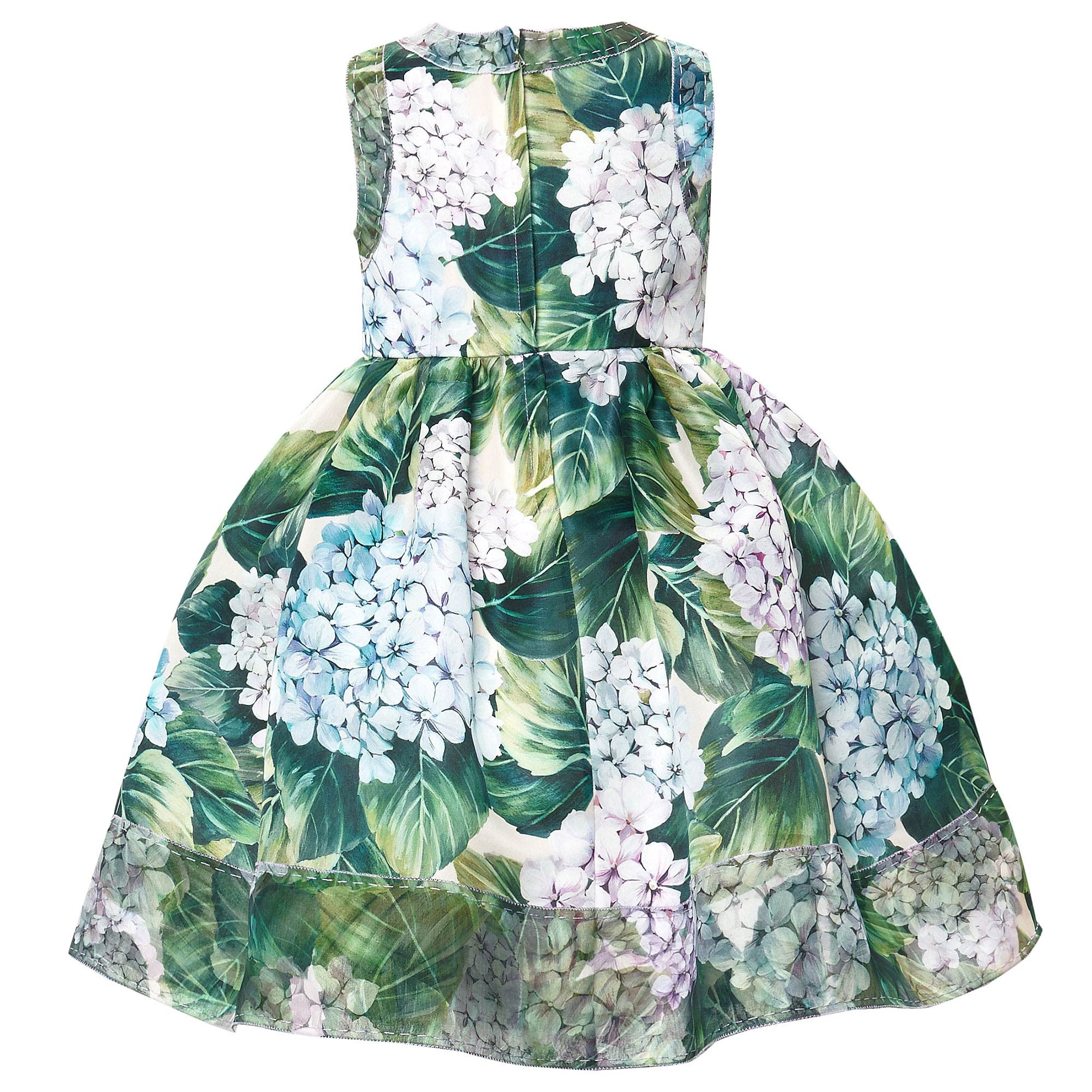 Girls Green 'Ortensia' Silk Dress