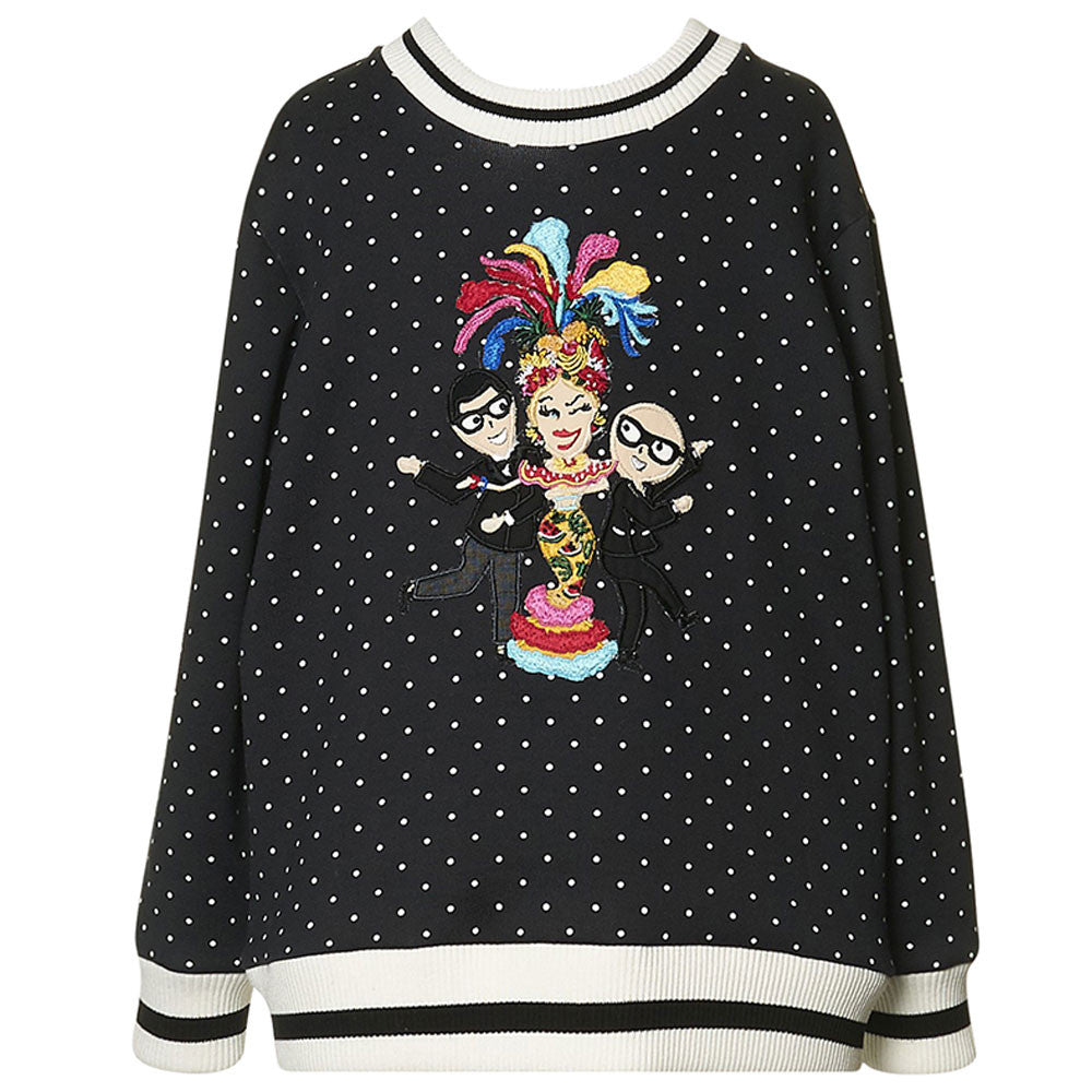 Girls Black "Family" Sweatshirt