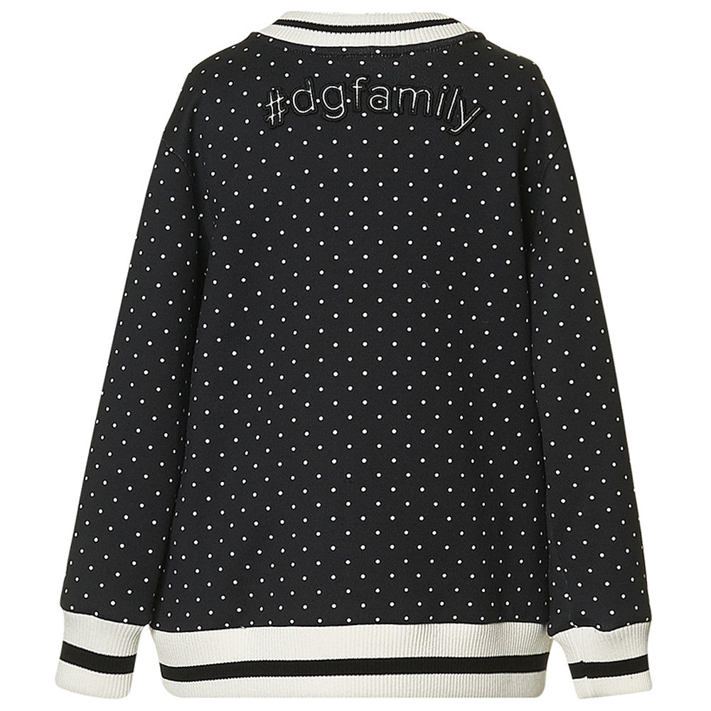 Girls Black "Family" Sweatshirt