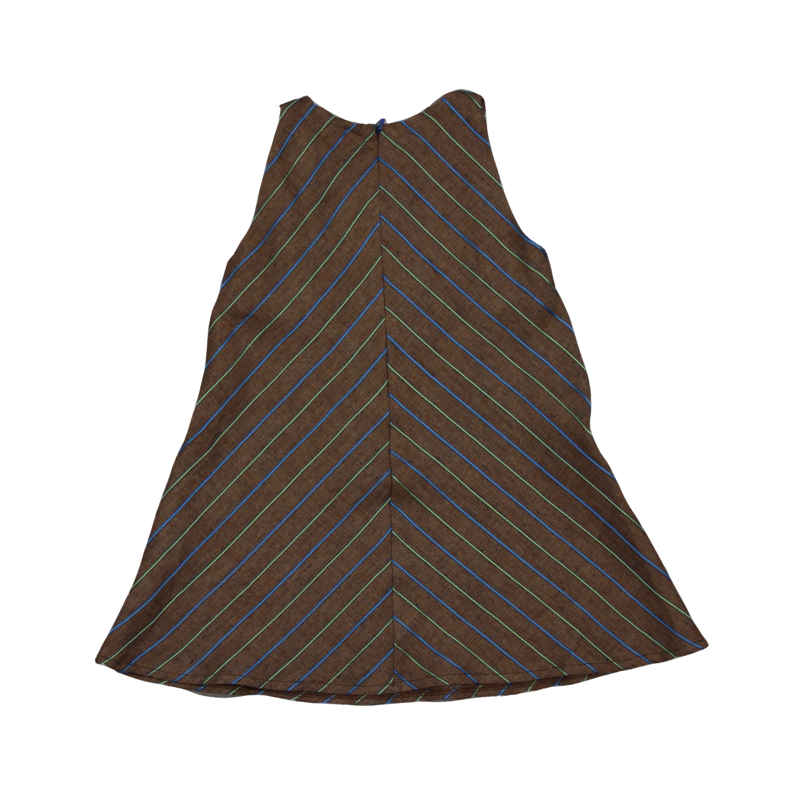 Girls Beige Streak Dress