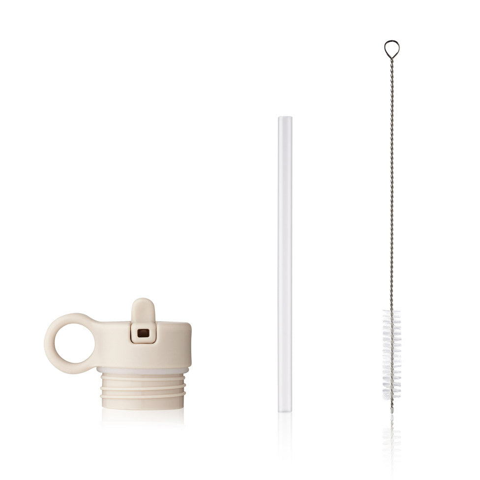 Couvercle avec paille et brosse pour bouteille d'eau Falk