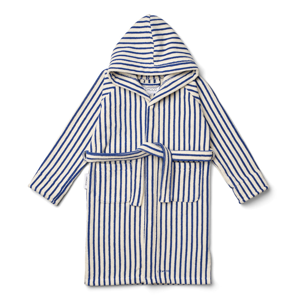 Boys & Girls Blue Stripes Bathrobe