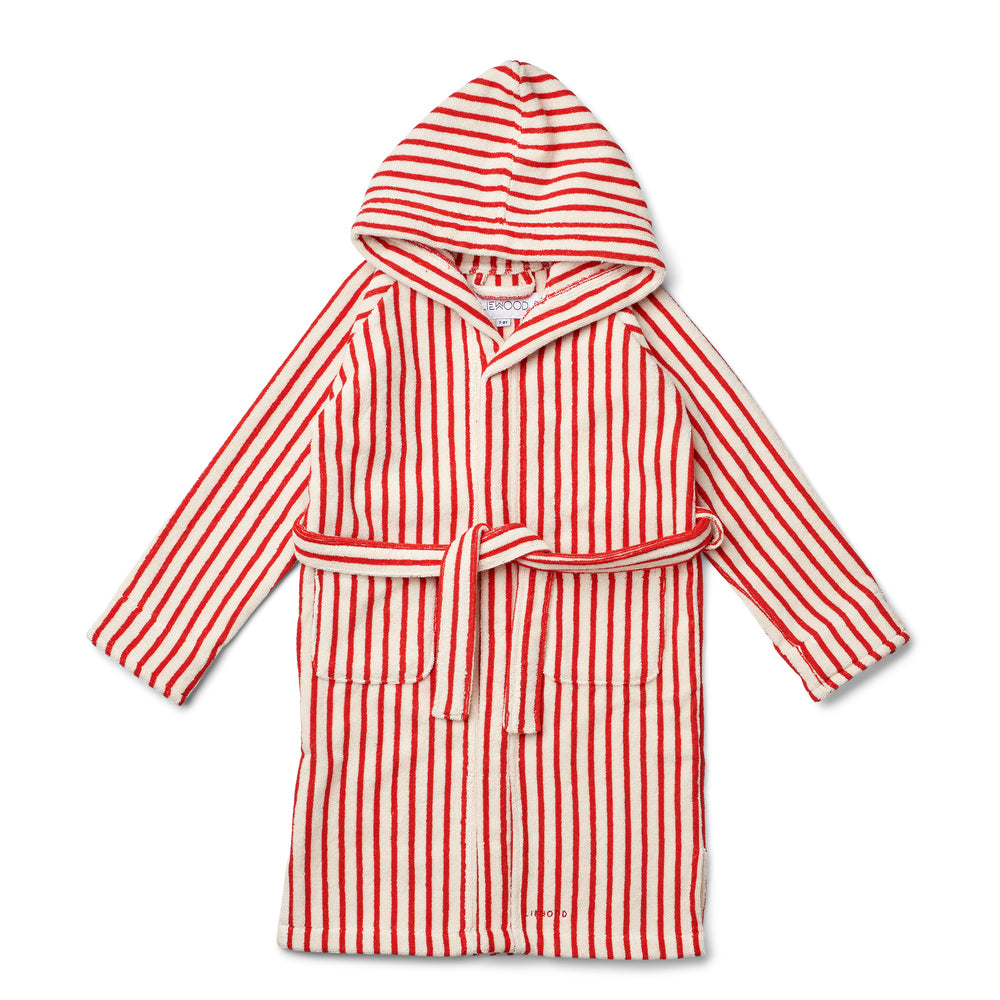 Boys & Girls Red Stripes Bathrobe