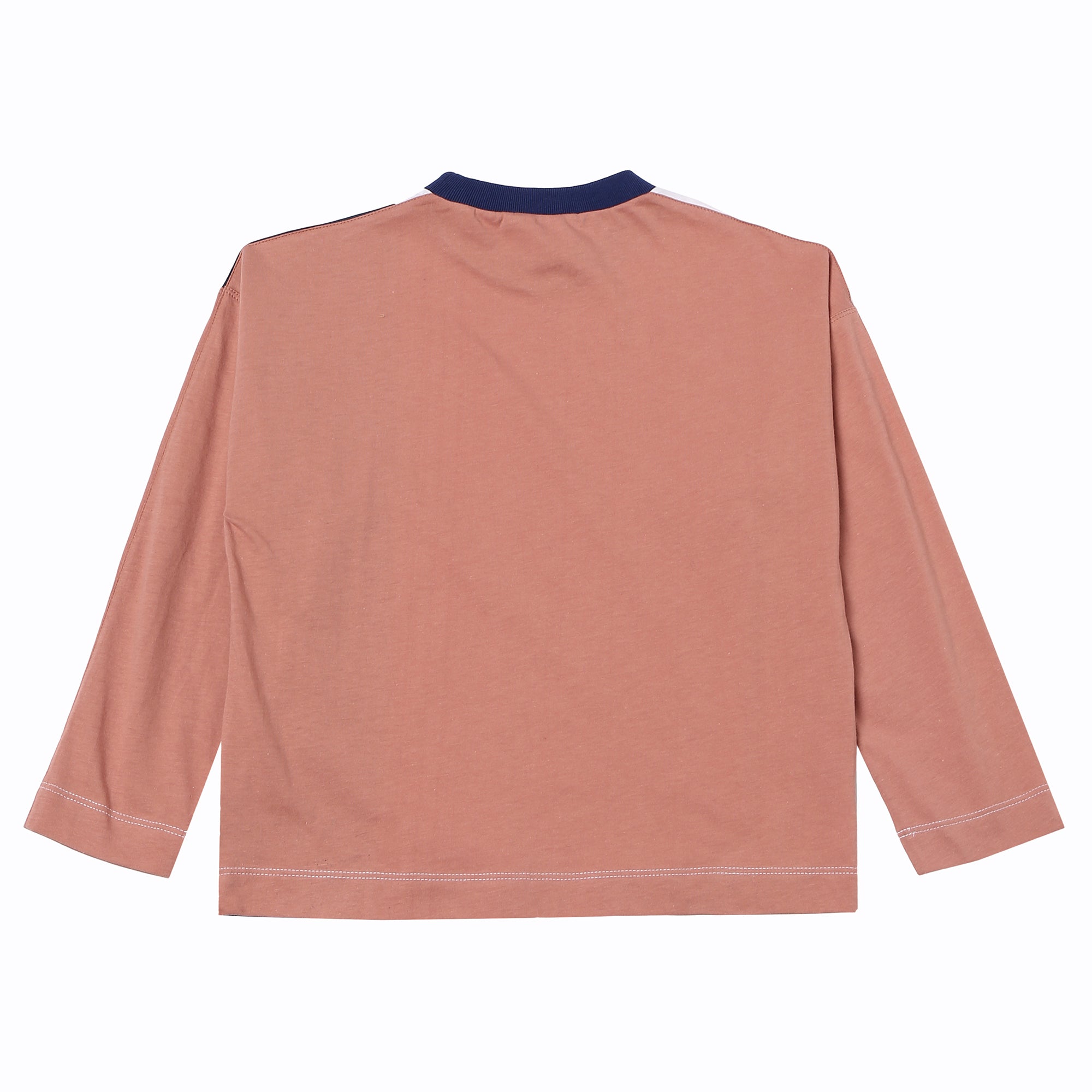 Girls White & Rose Cotton T-shirt