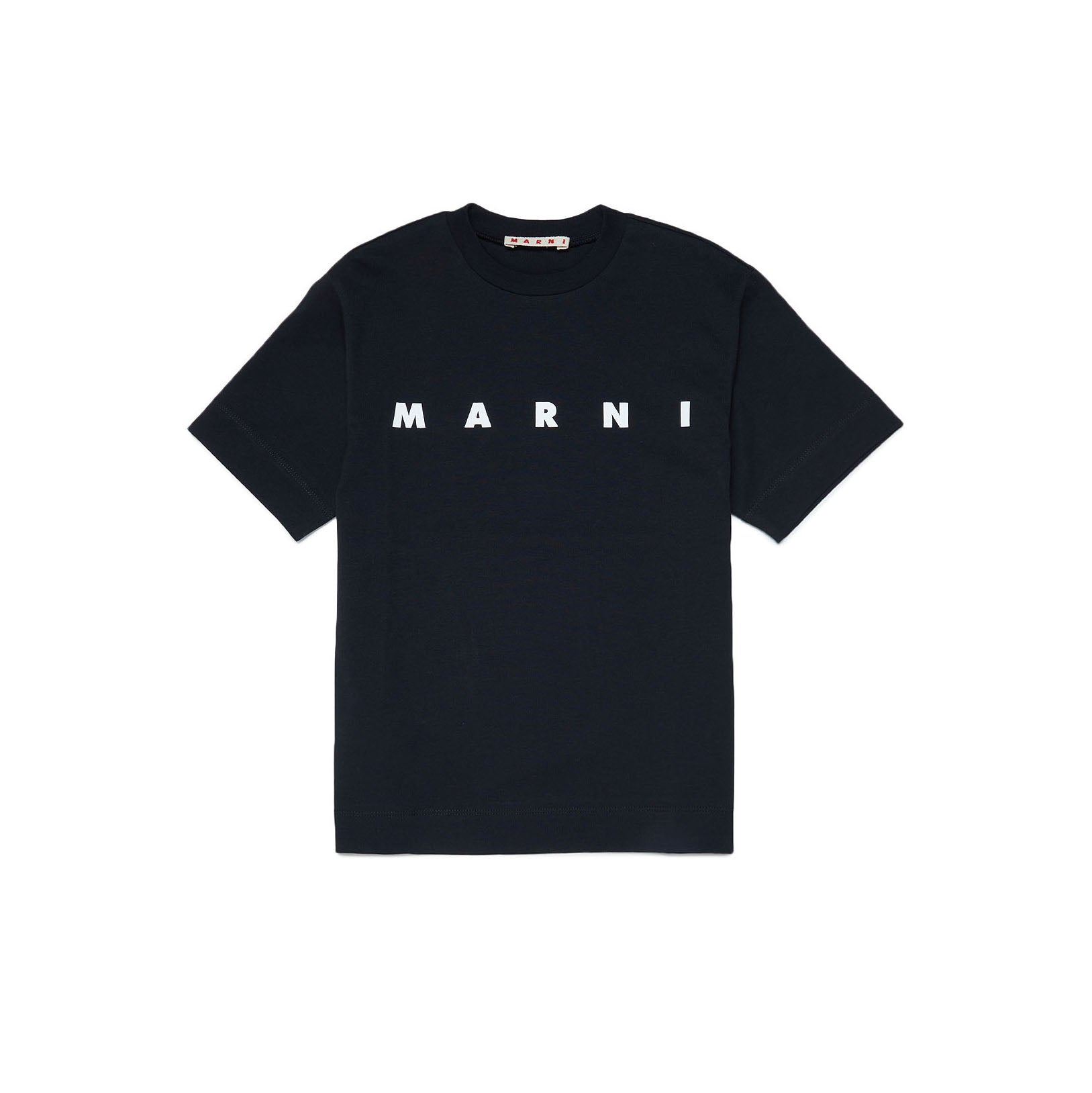 Boys & Girls Black Logo Cotton T-Shirt