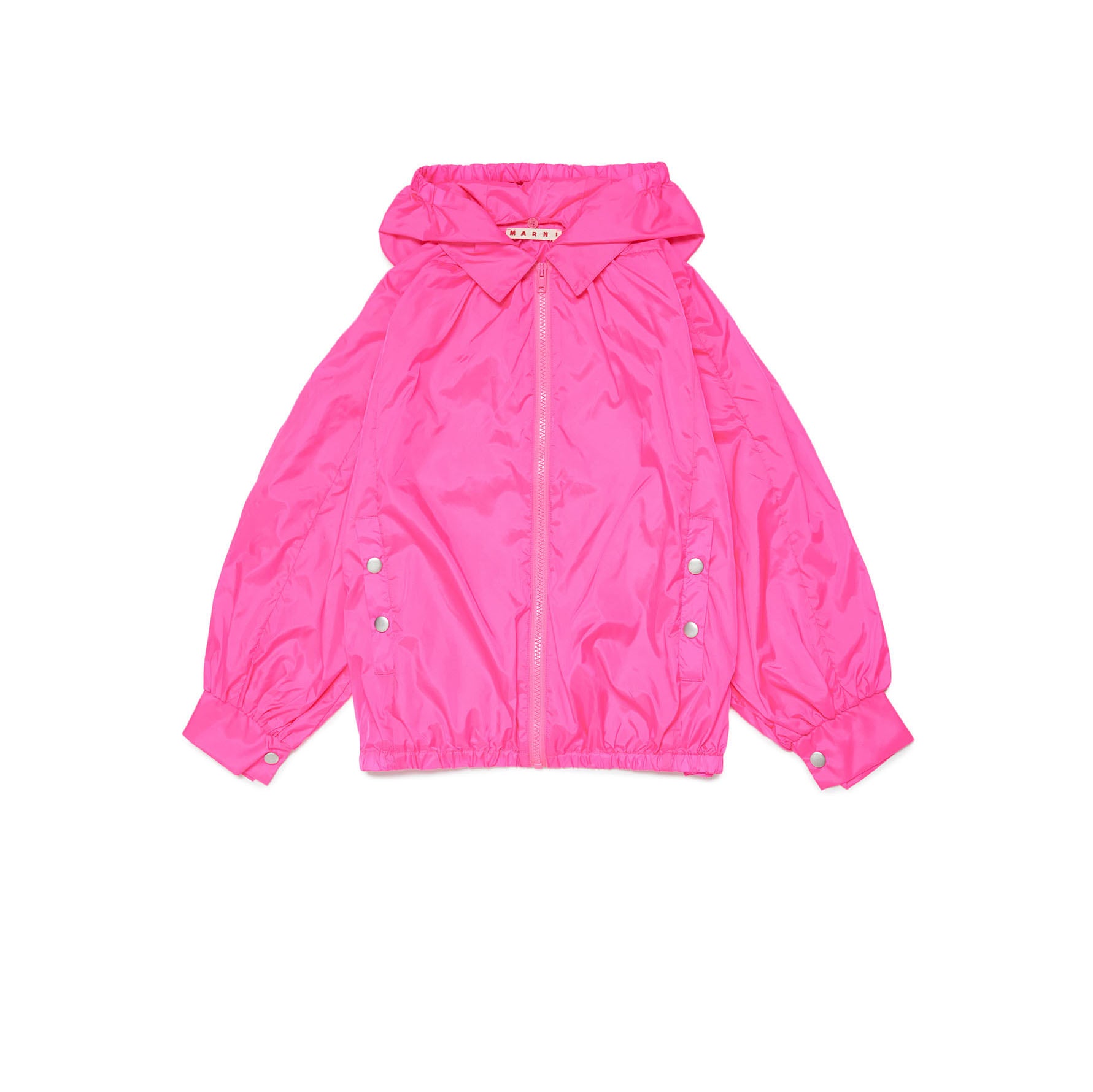 Girls Fluo Pink Zip-Up Jacket