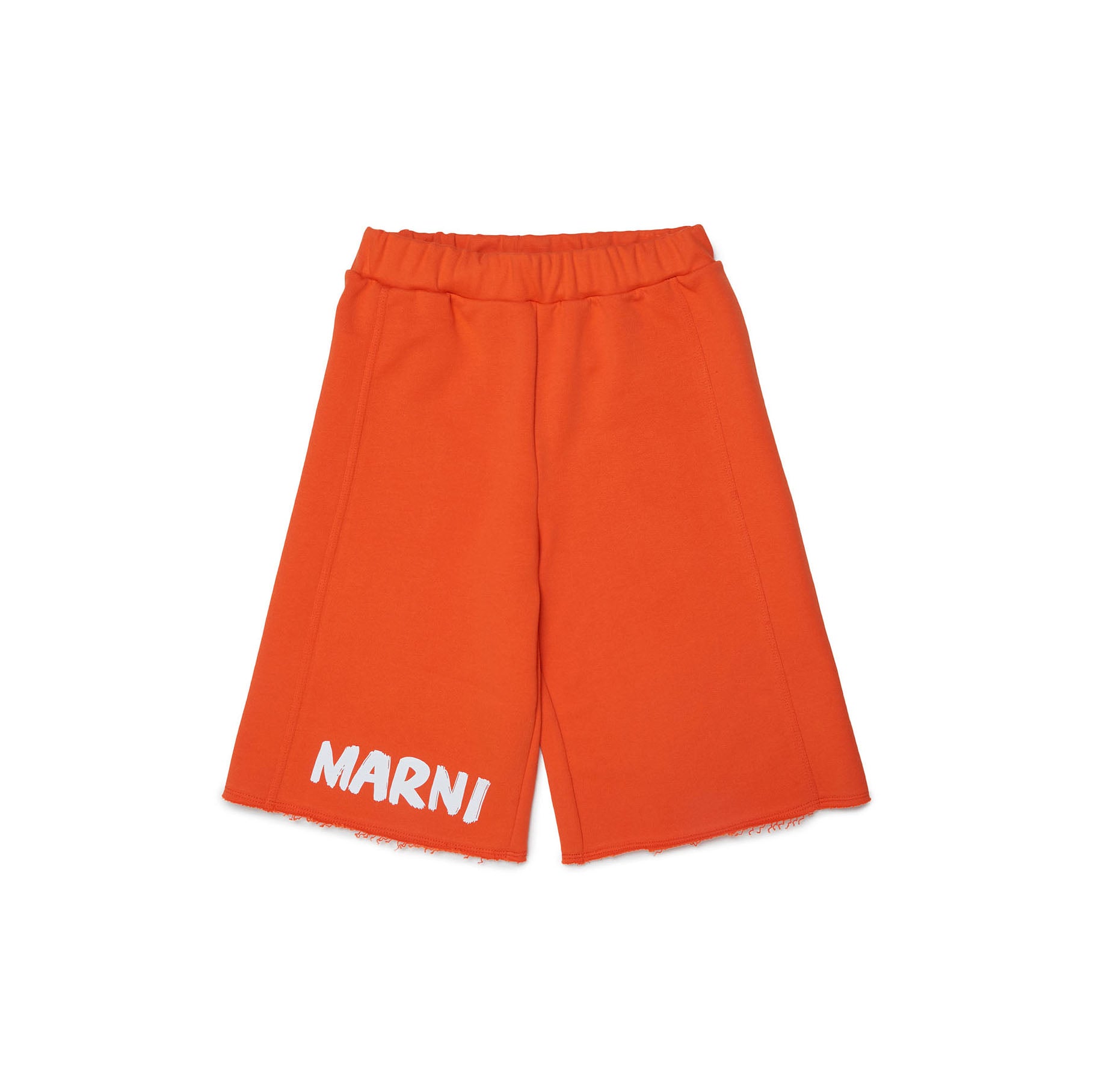 Boys & Girls Orange Logo Cotton Shorts
