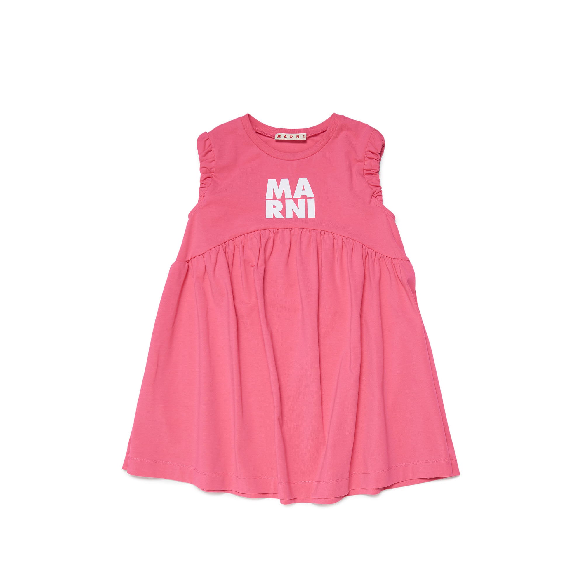 Girls Pink Logo Cotton Dress