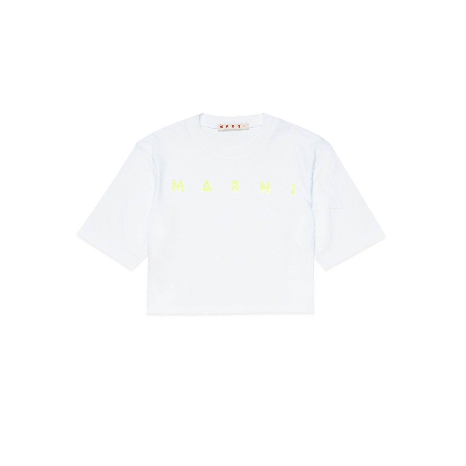 Girls White Logo Cotton T-Shirt