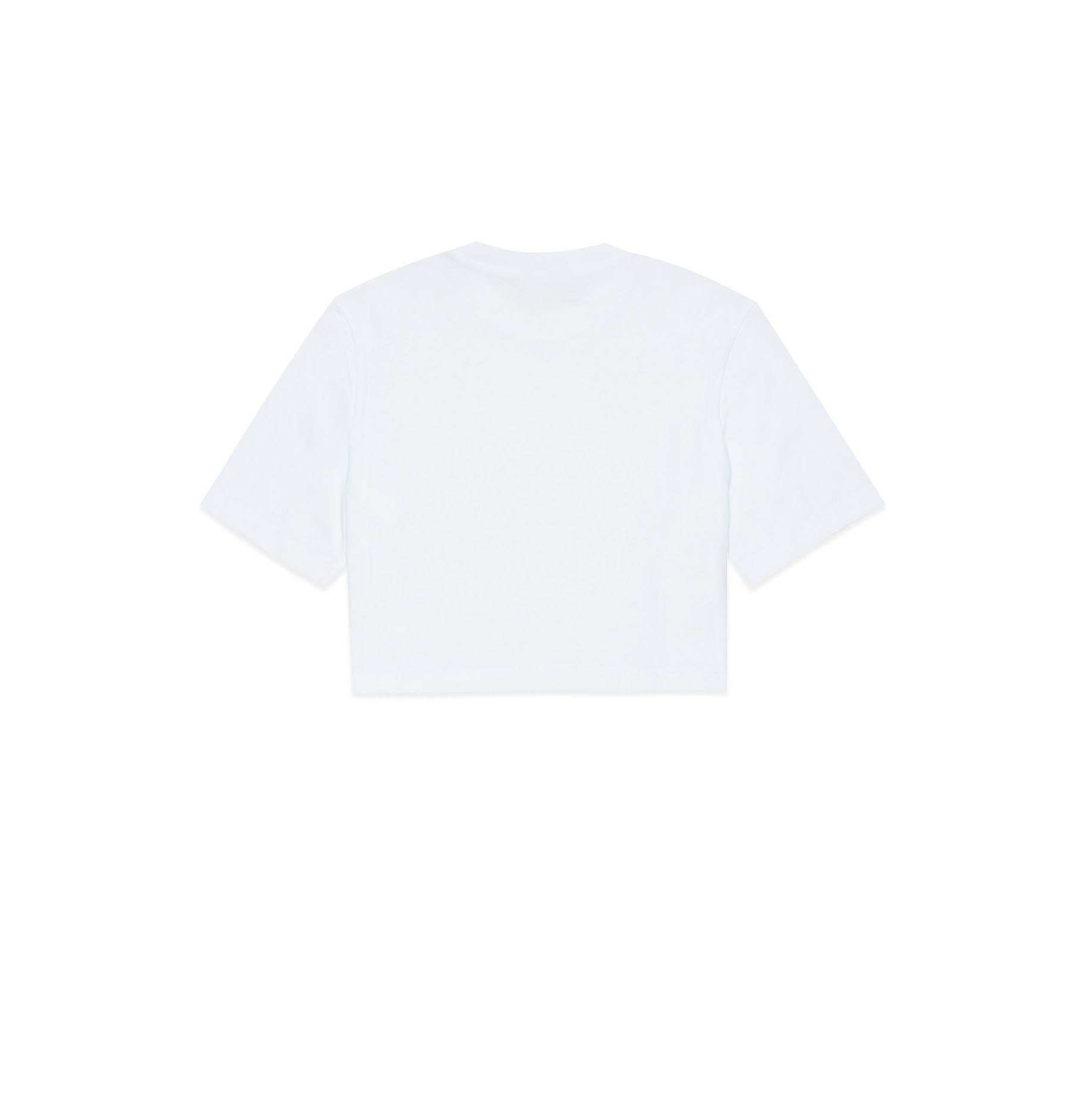 Girls White Logo Cotton T-Shirt