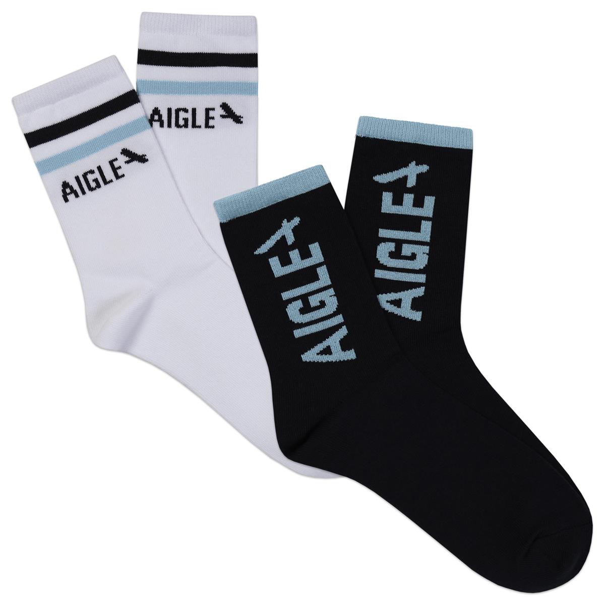 Boys White Logo Socks (2 Pack)