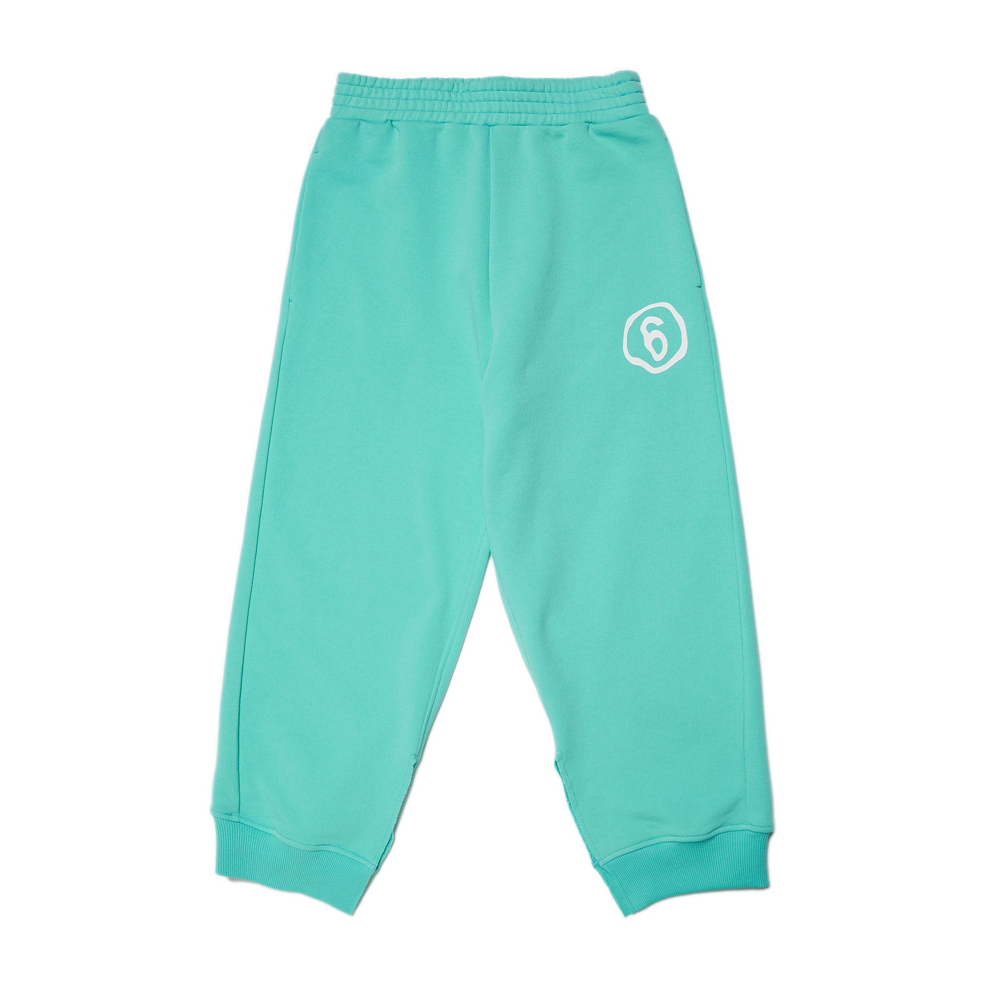 Boys & Girls Green Logo Cotton Trousers