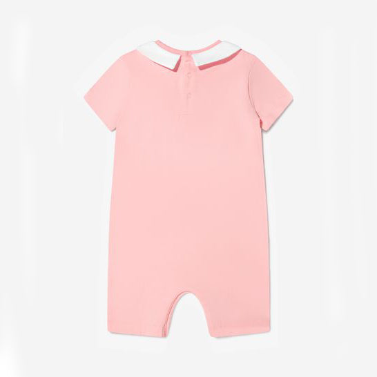 Baby Girls Pink Cotton Babysuit