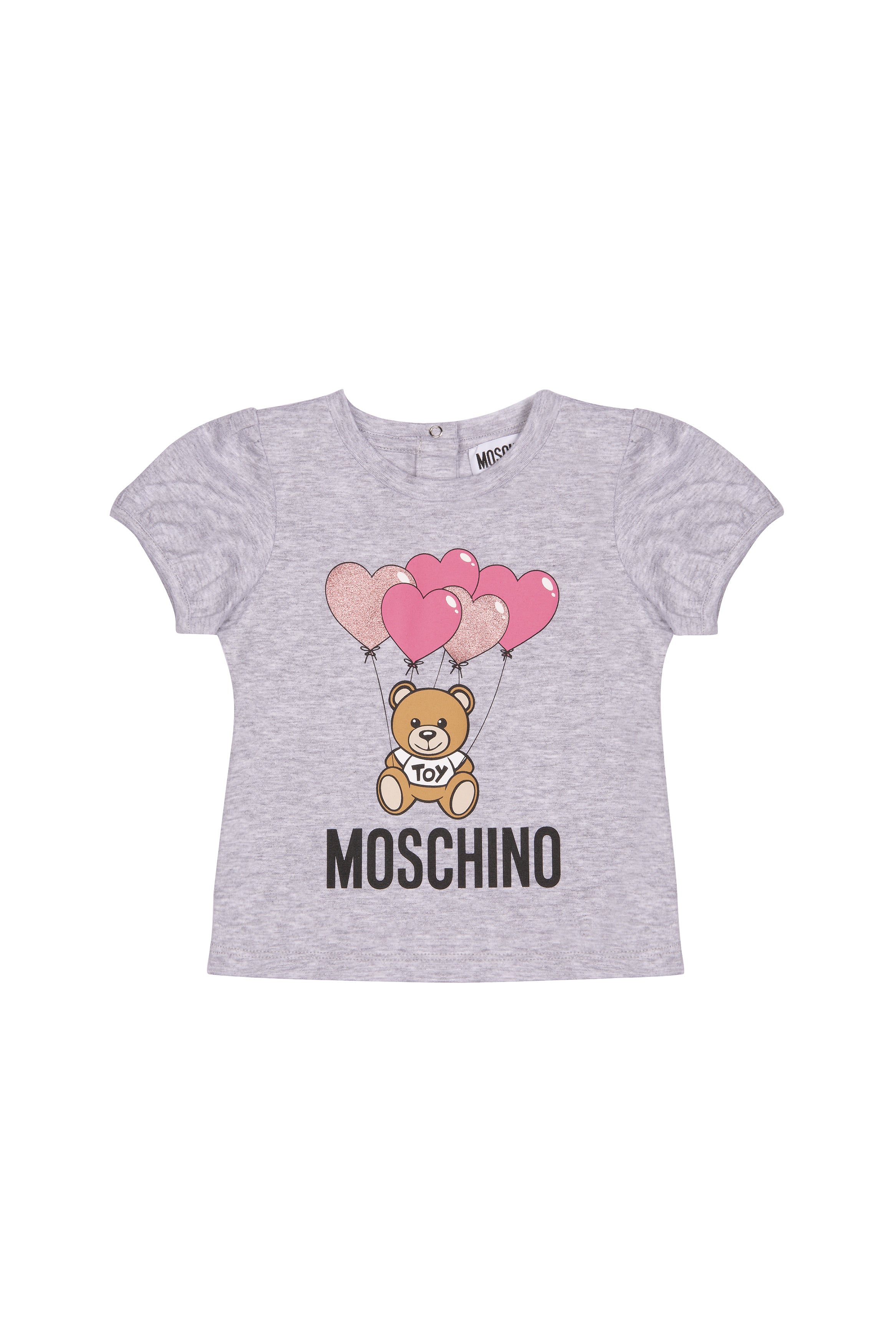 Baby Girls Grey Logo Cotton T-shirt