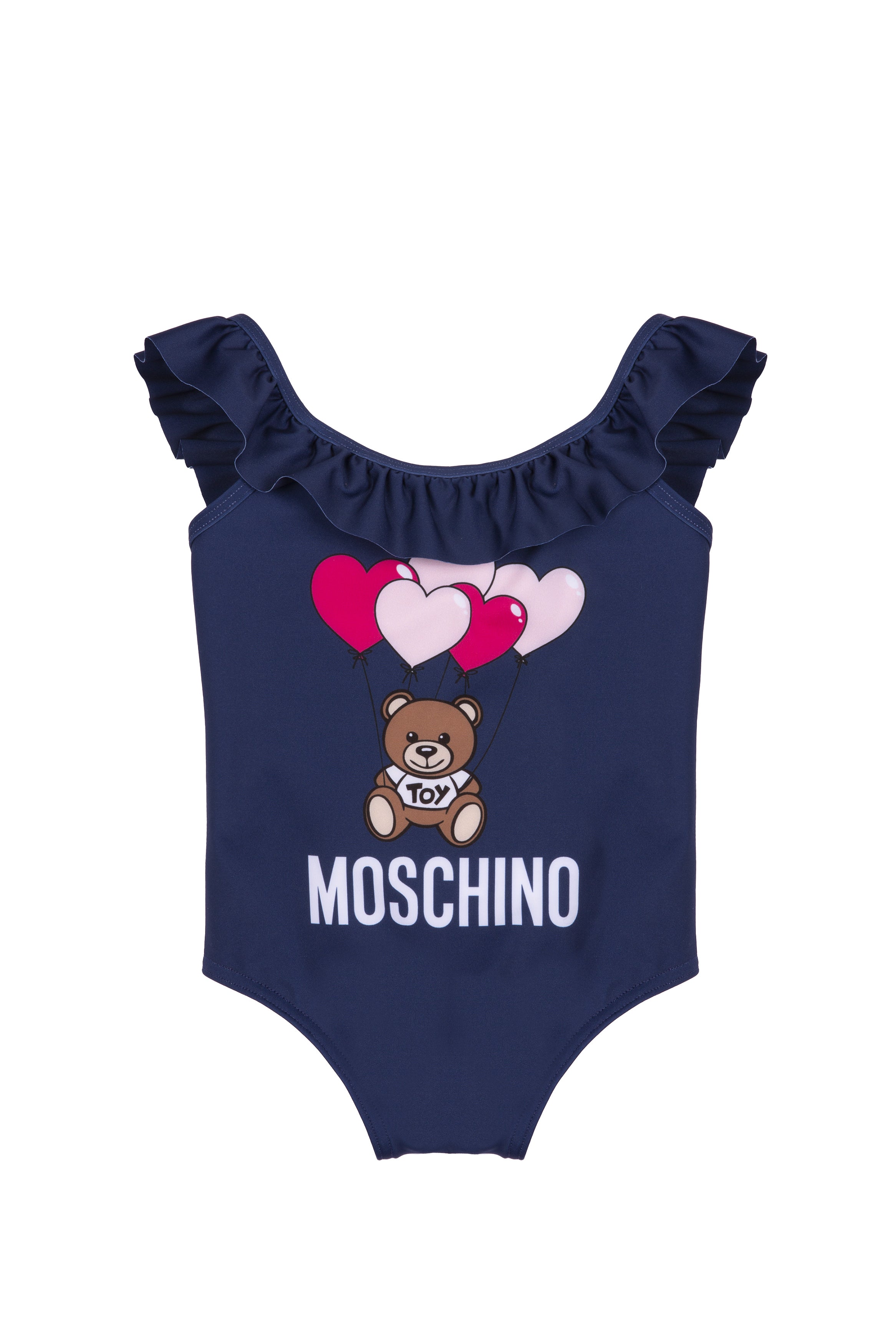 Baby Girls Navy Logo Swimsuit