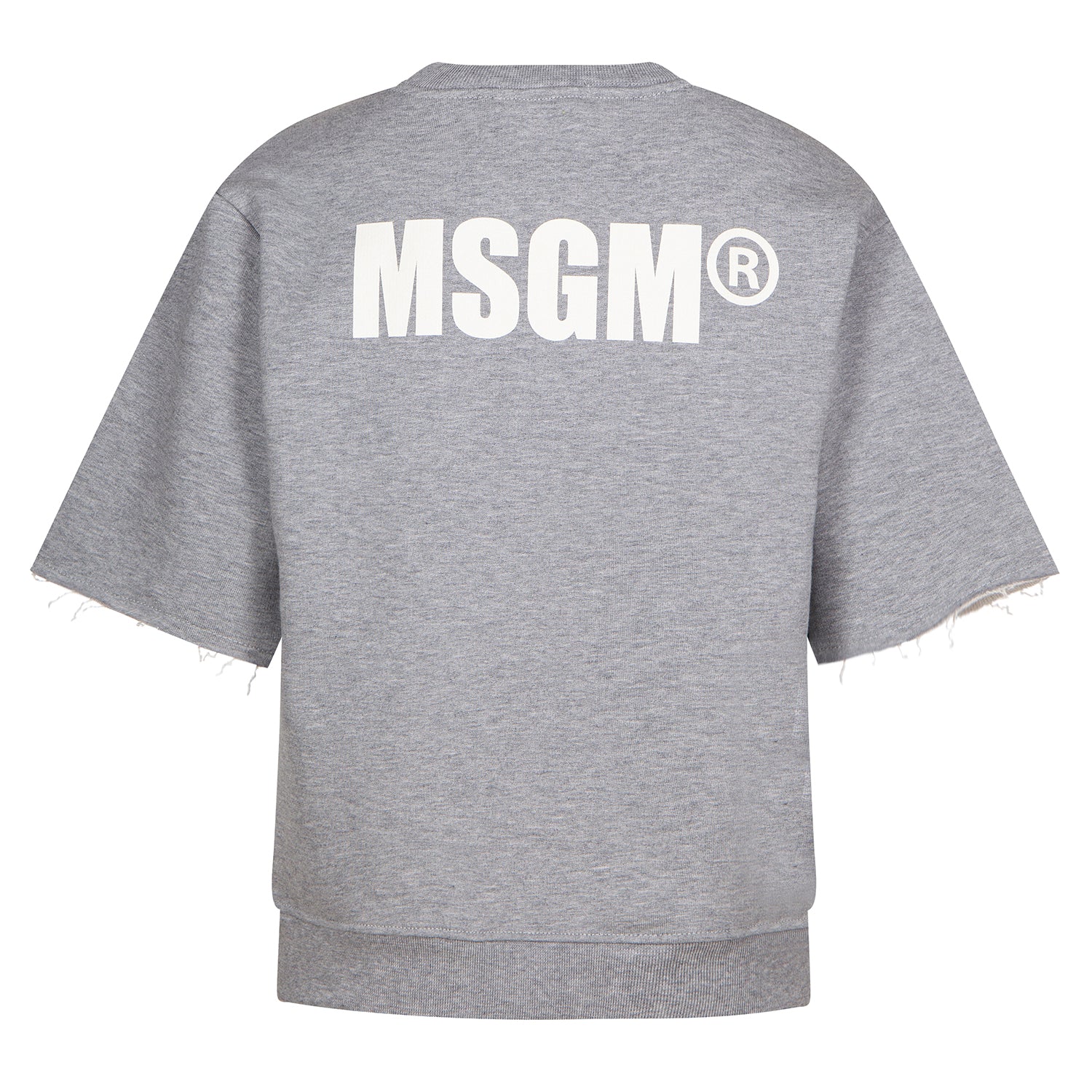 Boys & Girls Grey Logo Short Sleeves Sweatshirt
