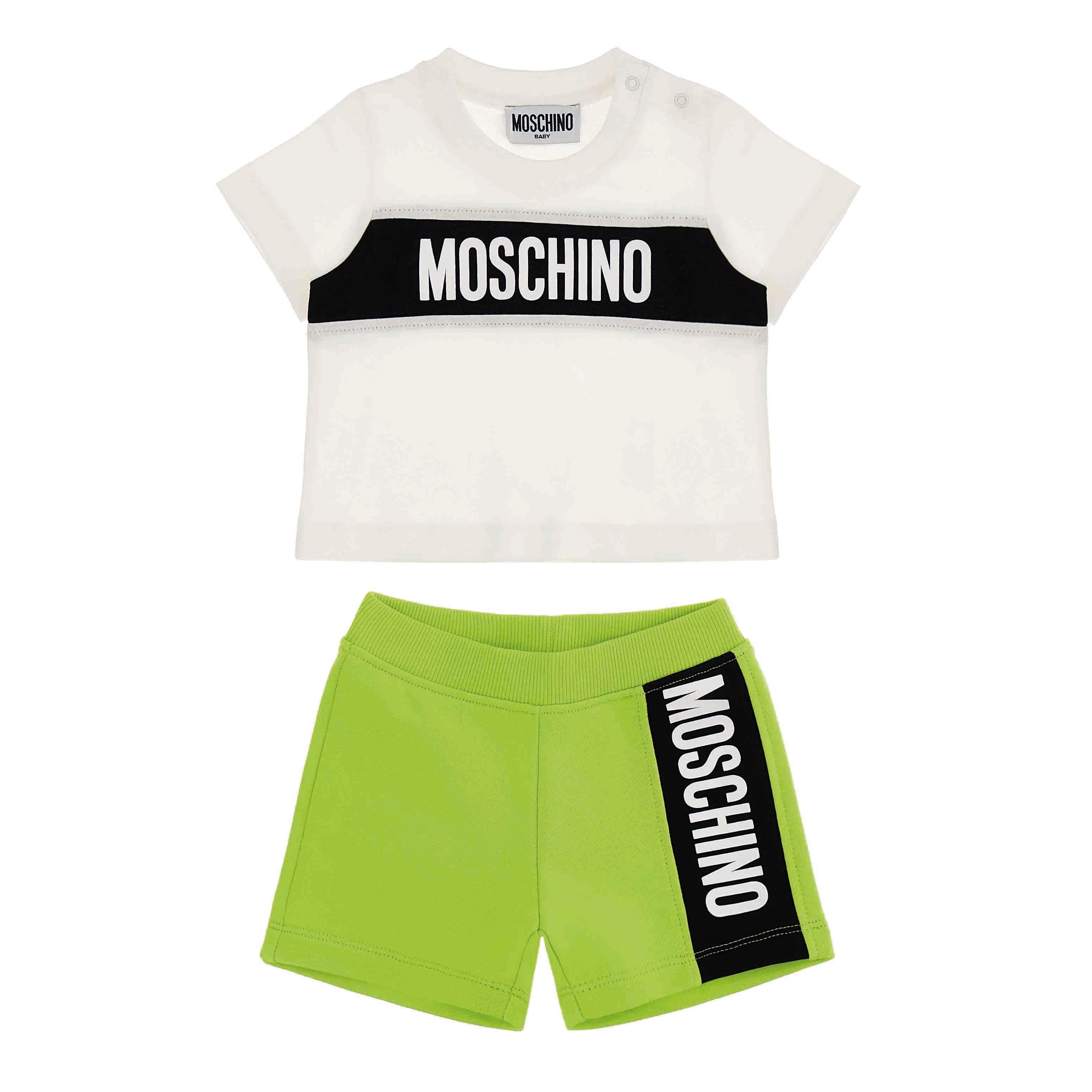 Baby Boys White T-Shirt Set