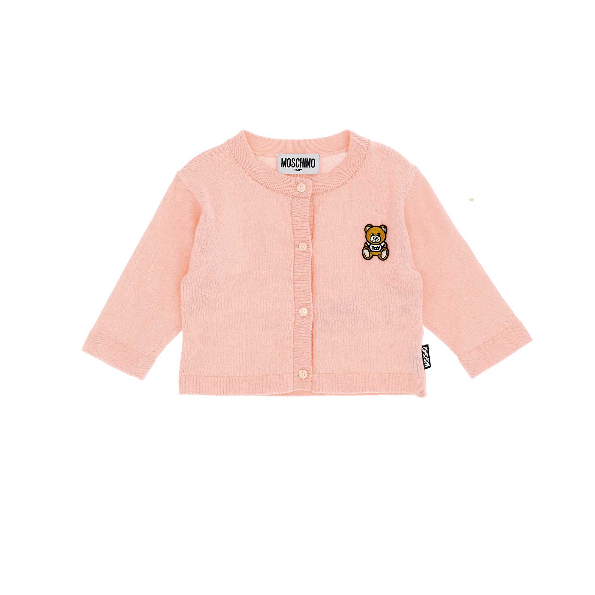 Baby Girls Pink Logo Knit Cardigan