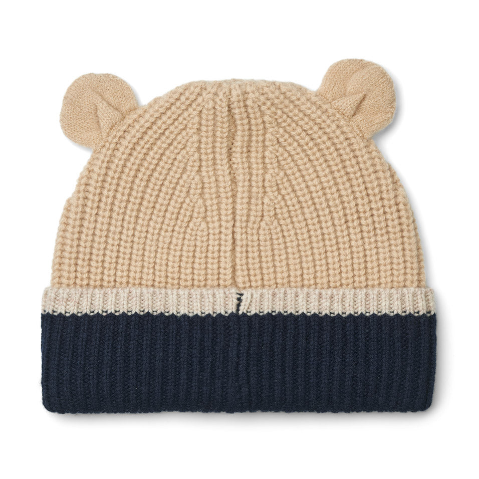 Boys Beige Wool Knit Hat