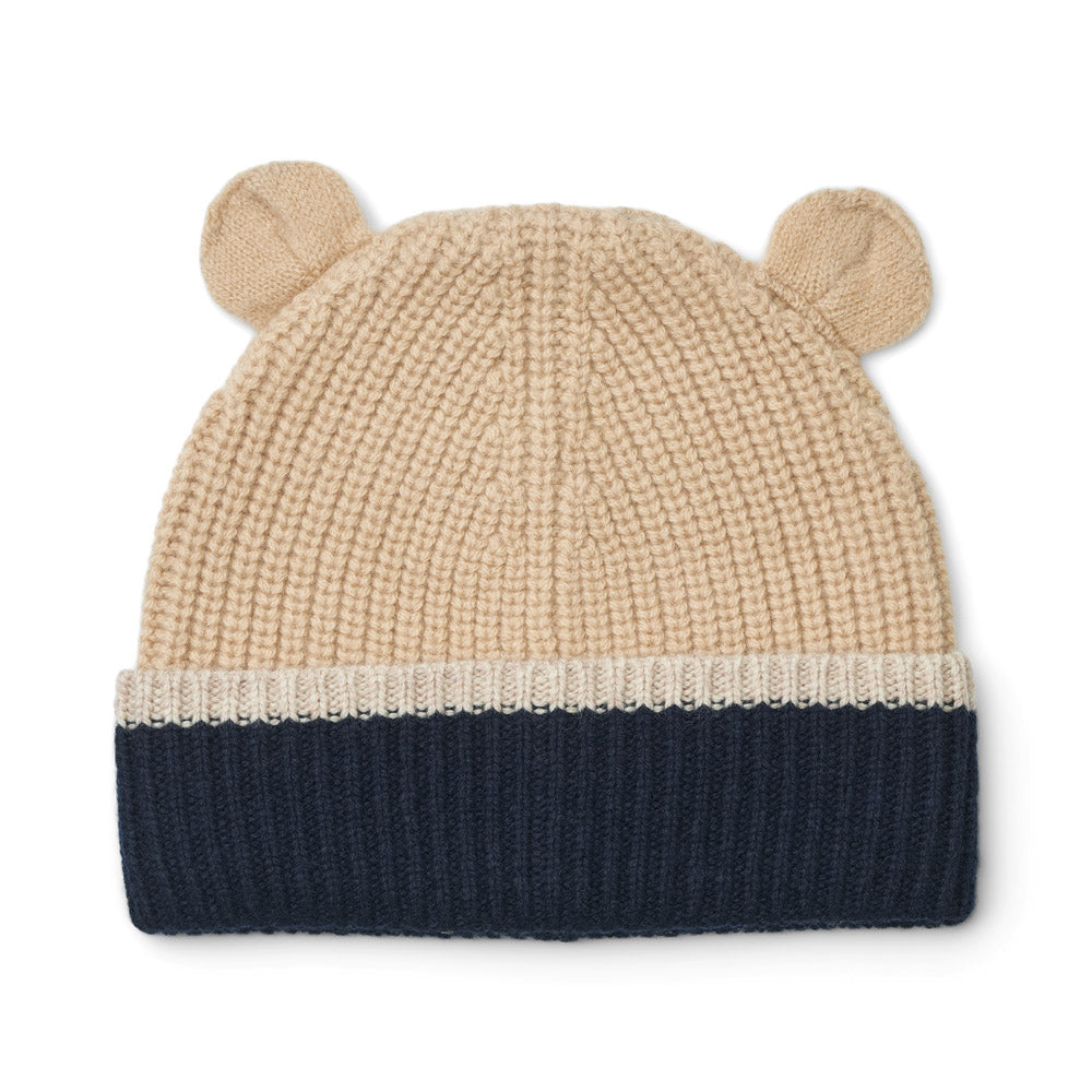 Boys Beige Wool Knit Hat