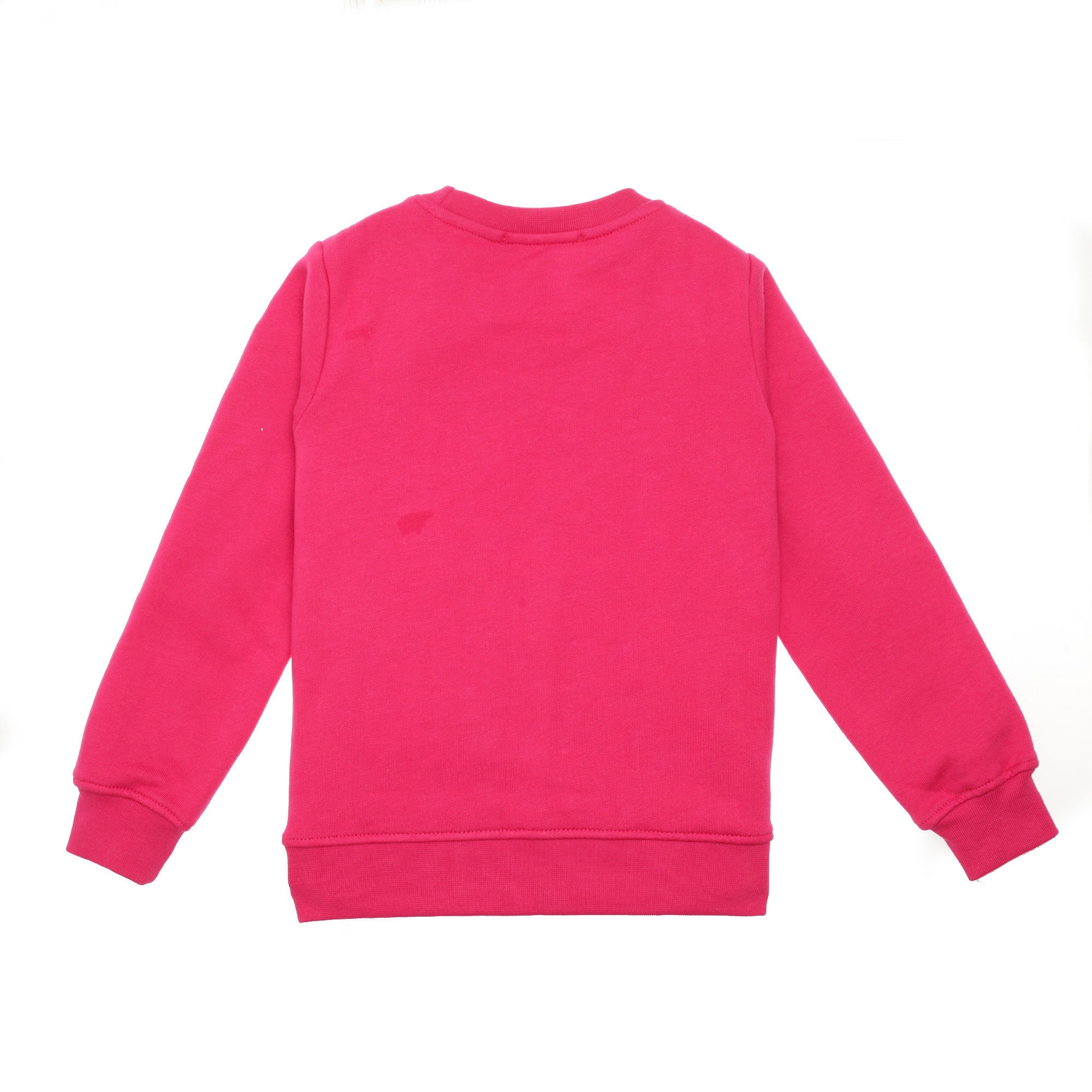 Girls Fuchsia Rib Cuffs Embroidered Cotton Sweatshirt - CÉMAROSE | Children's Fashion Store - 2