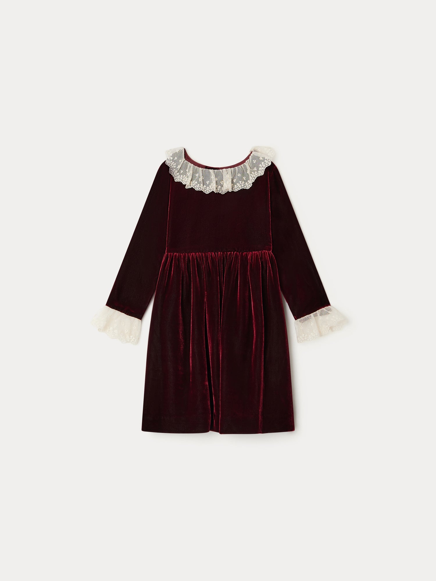 Girls Red Velvet Dress
