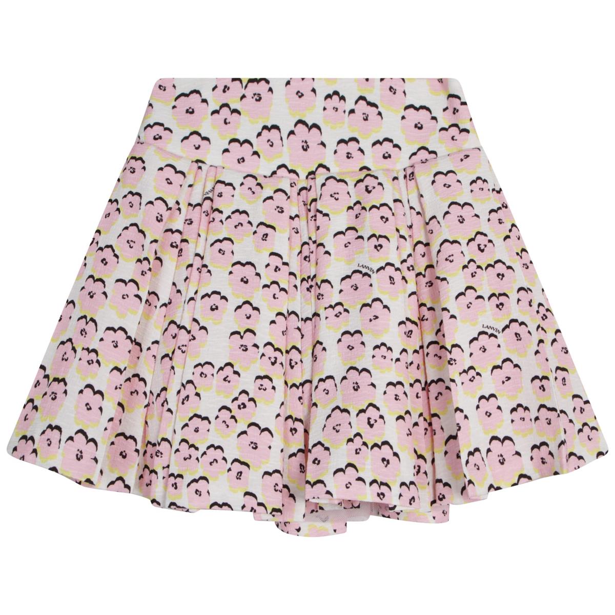 Girls Pink Floral Skirt
