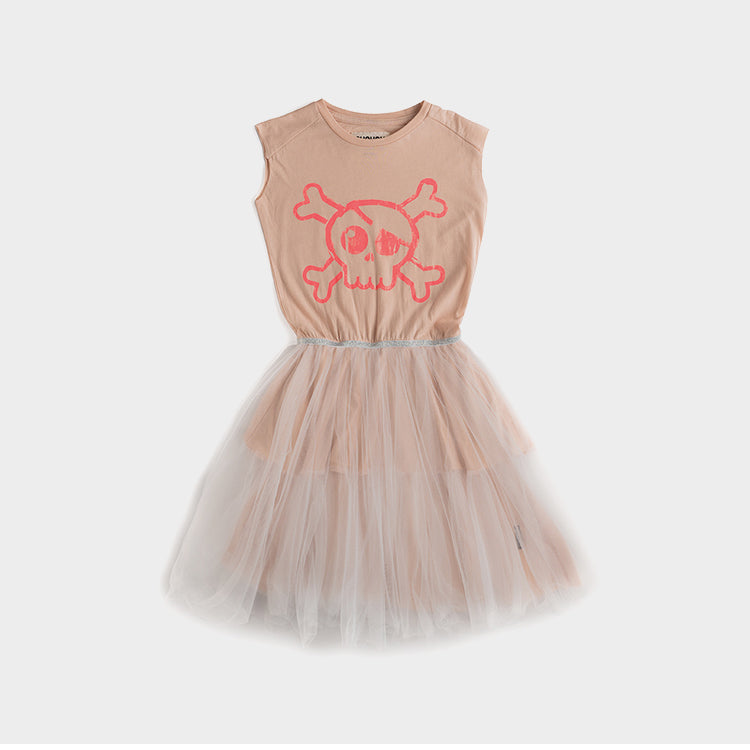 Girls Pink Logo Cotton Dress