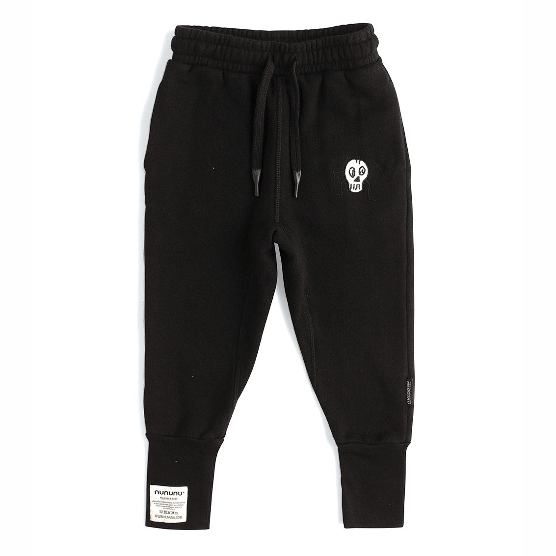 Boys & Girls Black Cotton Trousers
