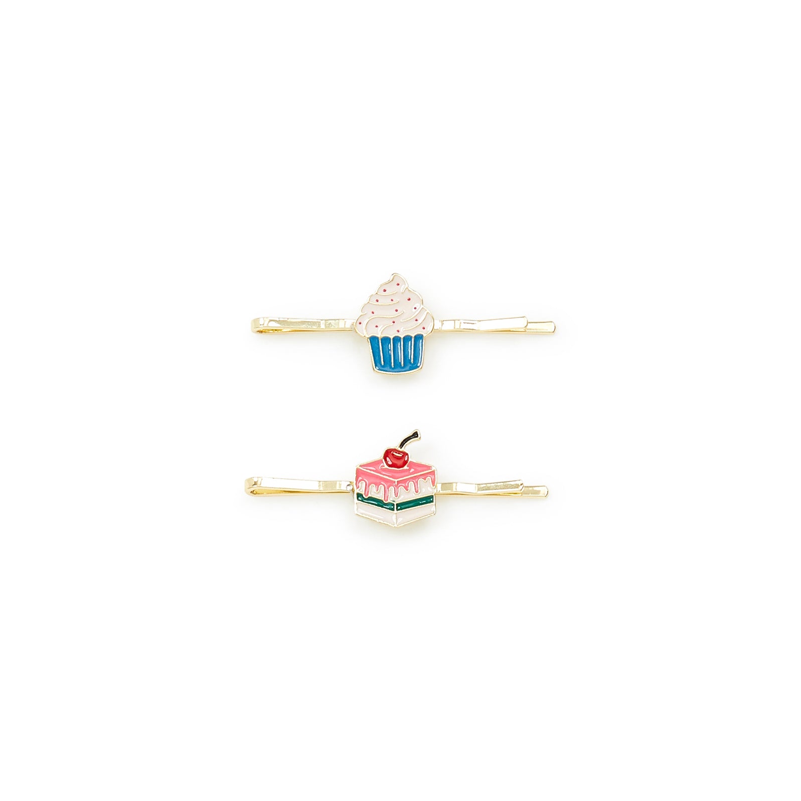 Girls Pink Cake Hair Clips