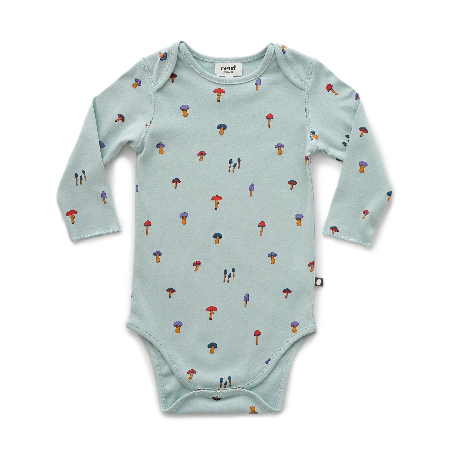 Baby Boys & Girls Sky Grey Mushroom Romper