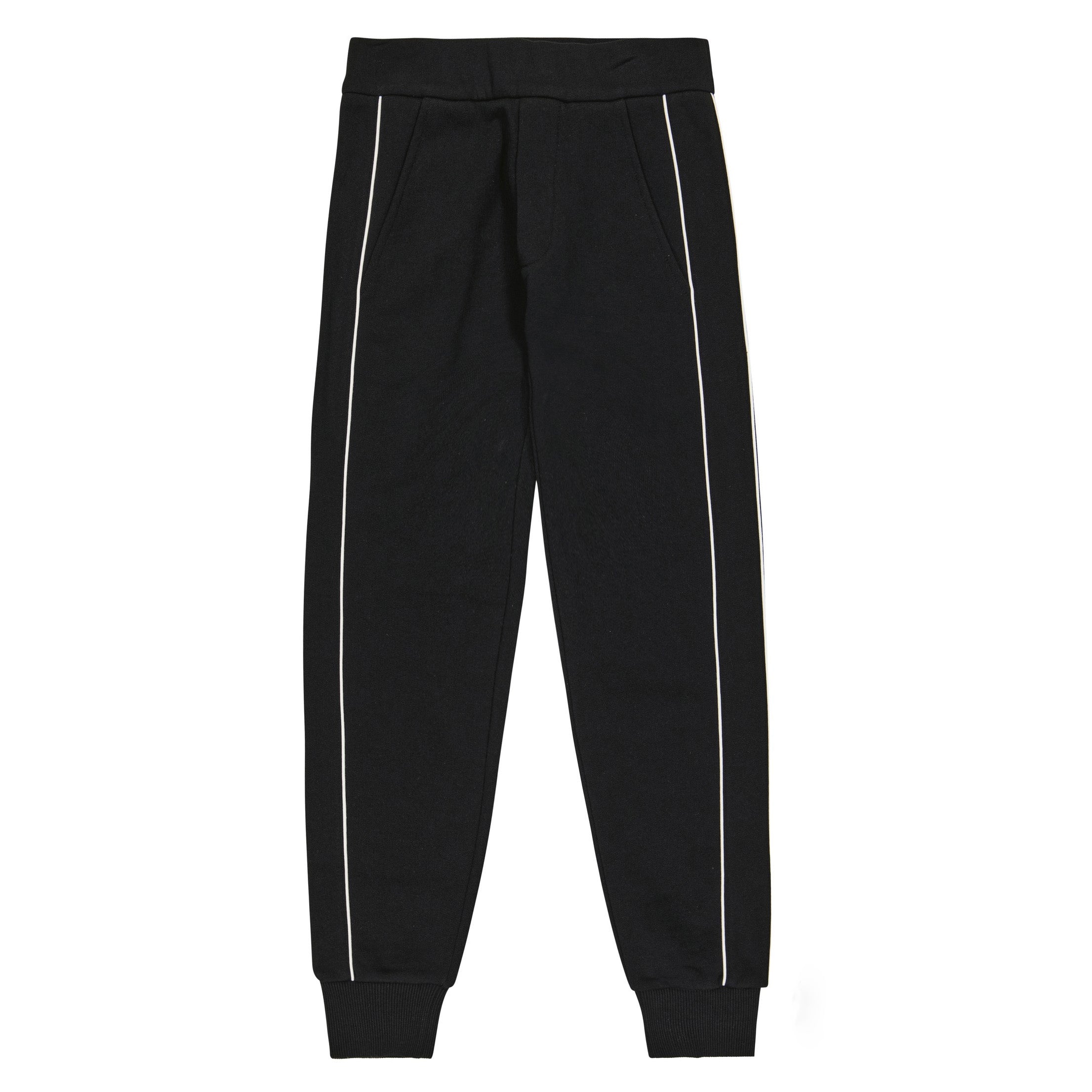 Boys Black Cotton Trousers