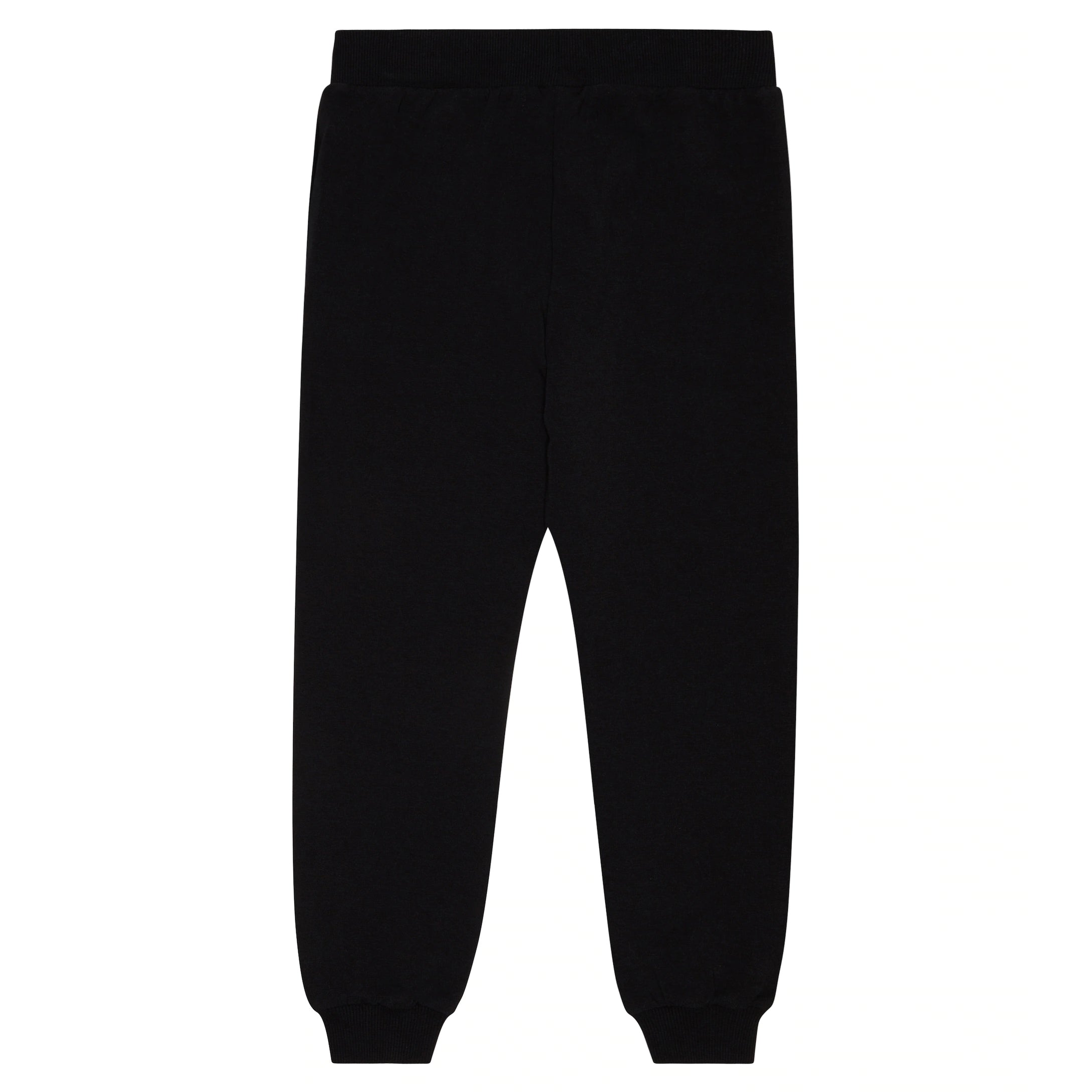 Boys & Girls Black Logo Cotton Trousers