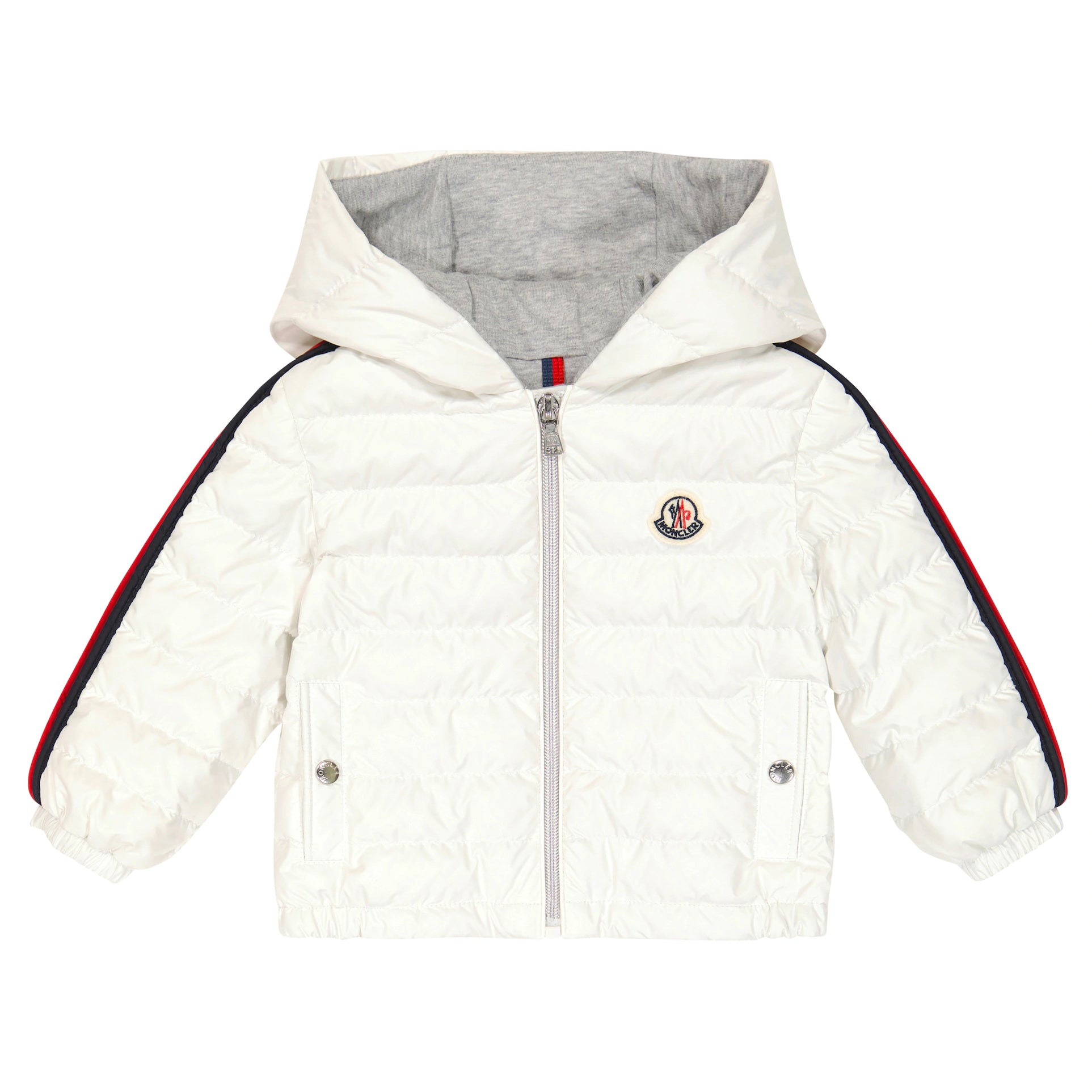 Baby Boys White "BATY" Padded Down Jacket