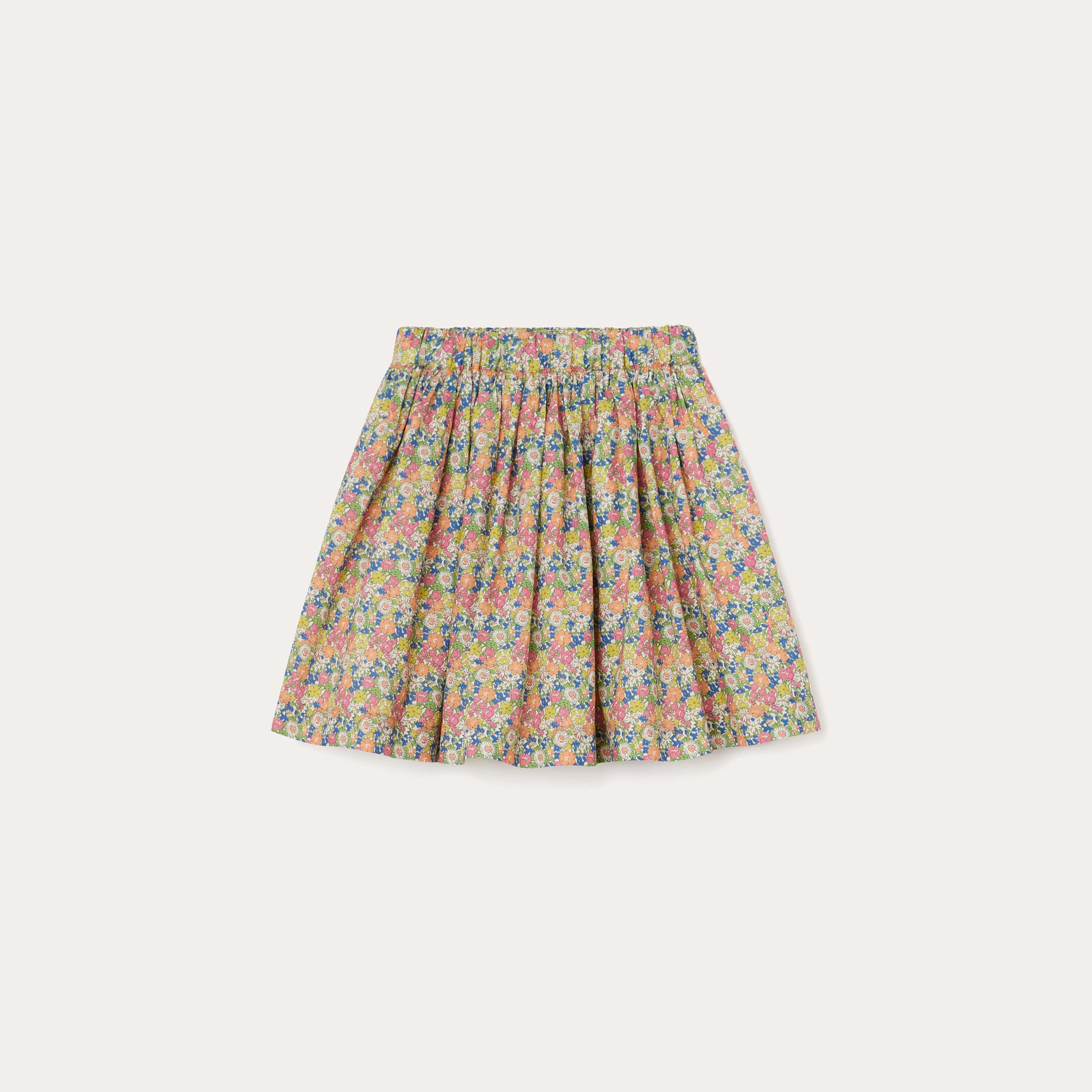 Girls Multicolor Floral Skirt