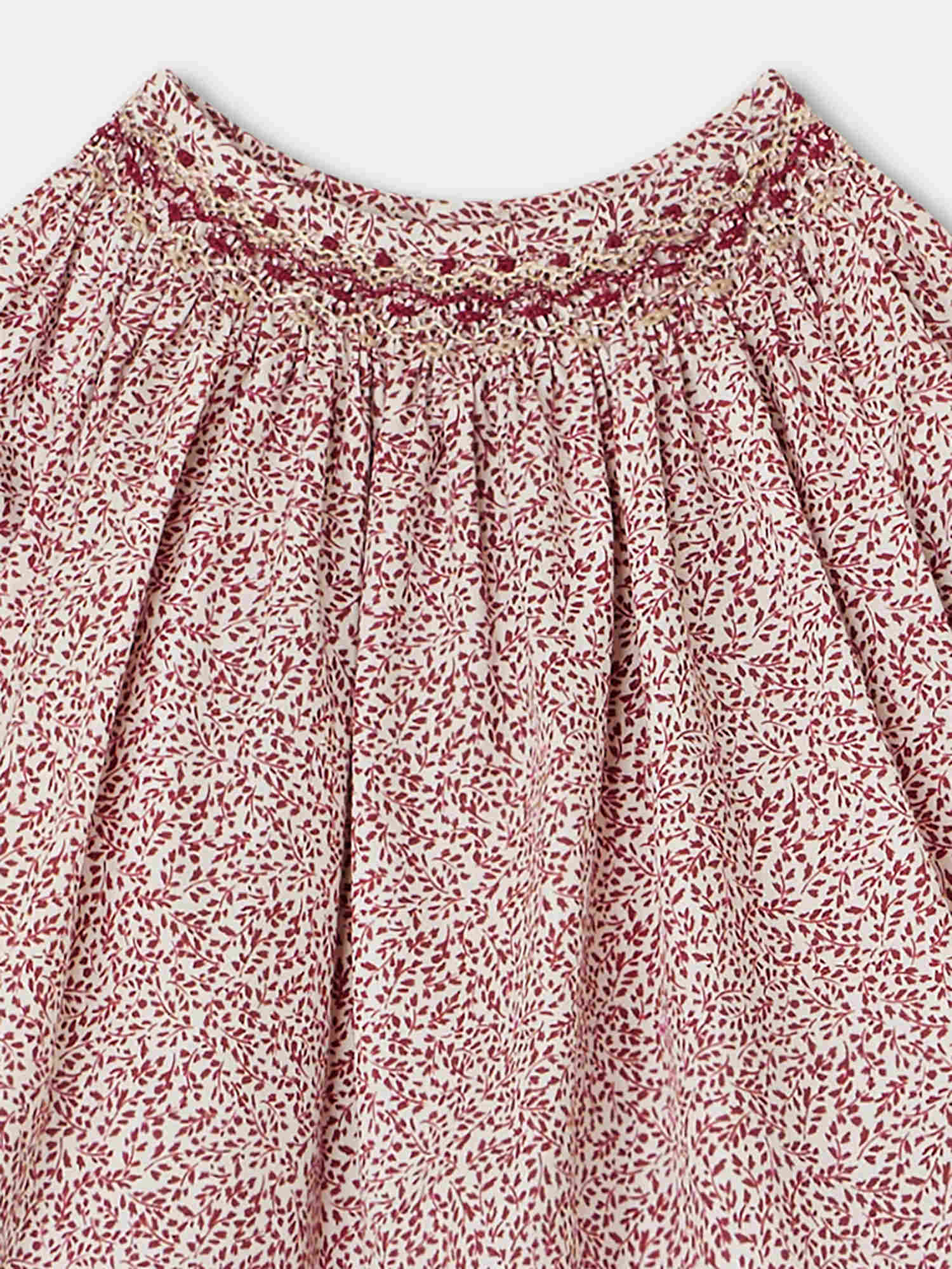 Baby Girls Red Floral Cotton Top